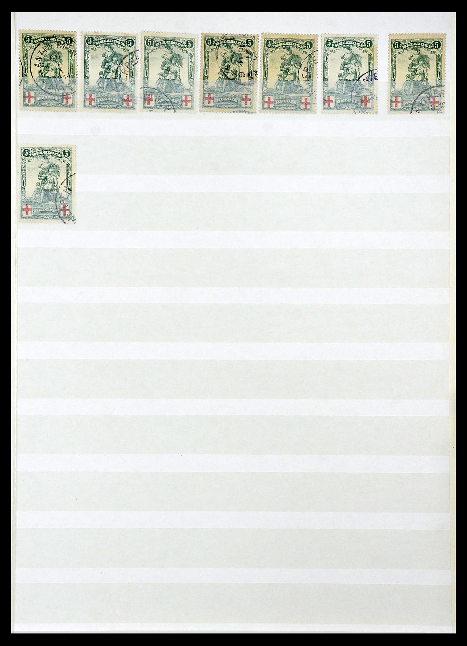 34632 068 - Postzegelverzameling 34632 België stempels 1914-1915.