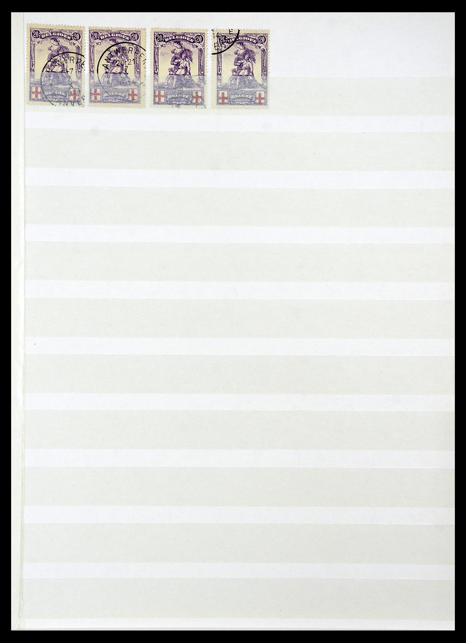 34632 070 - Postzegelverzameling 34632 België stempels 1914-1915.
