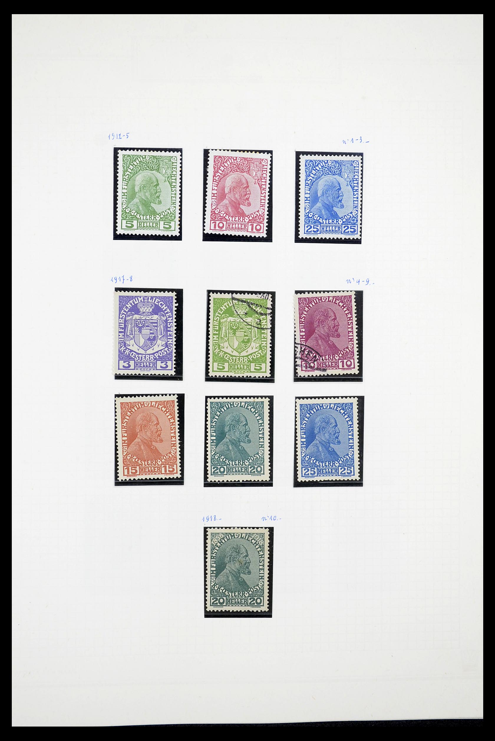 34633 001 - Postzegelverzameling 34633 Liechtenstein 1912-1987.
