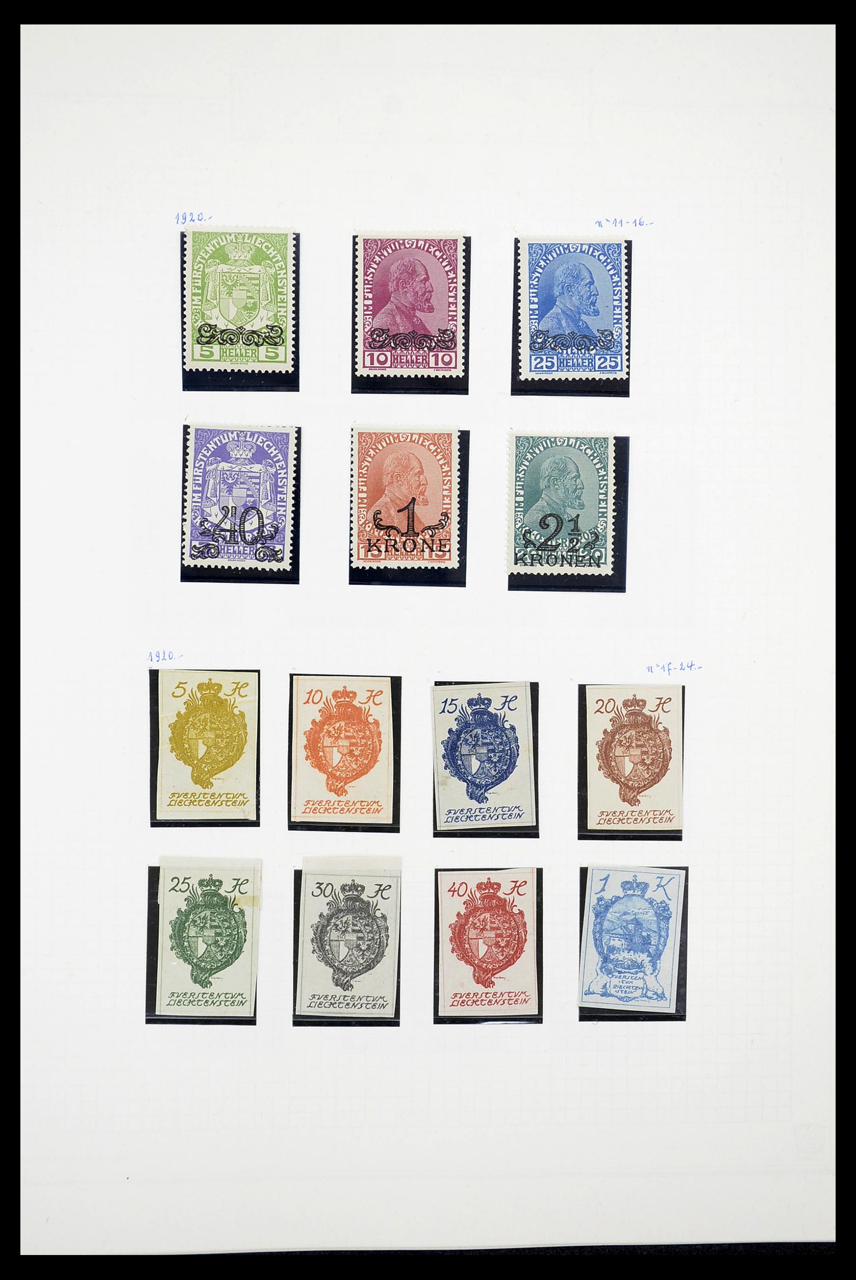34633 002 - Postzegelverzameling 34633 Liechtenstein 1912-1987.
