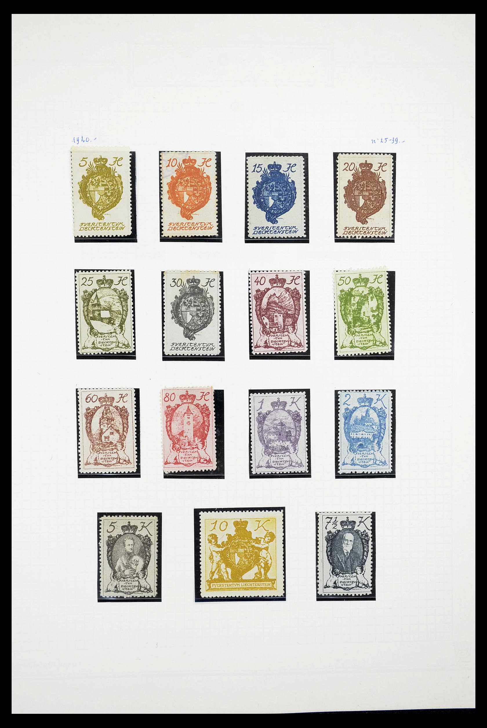 34633 003 - Stamp Collection 34633 Liechtenstein 1912-1987.