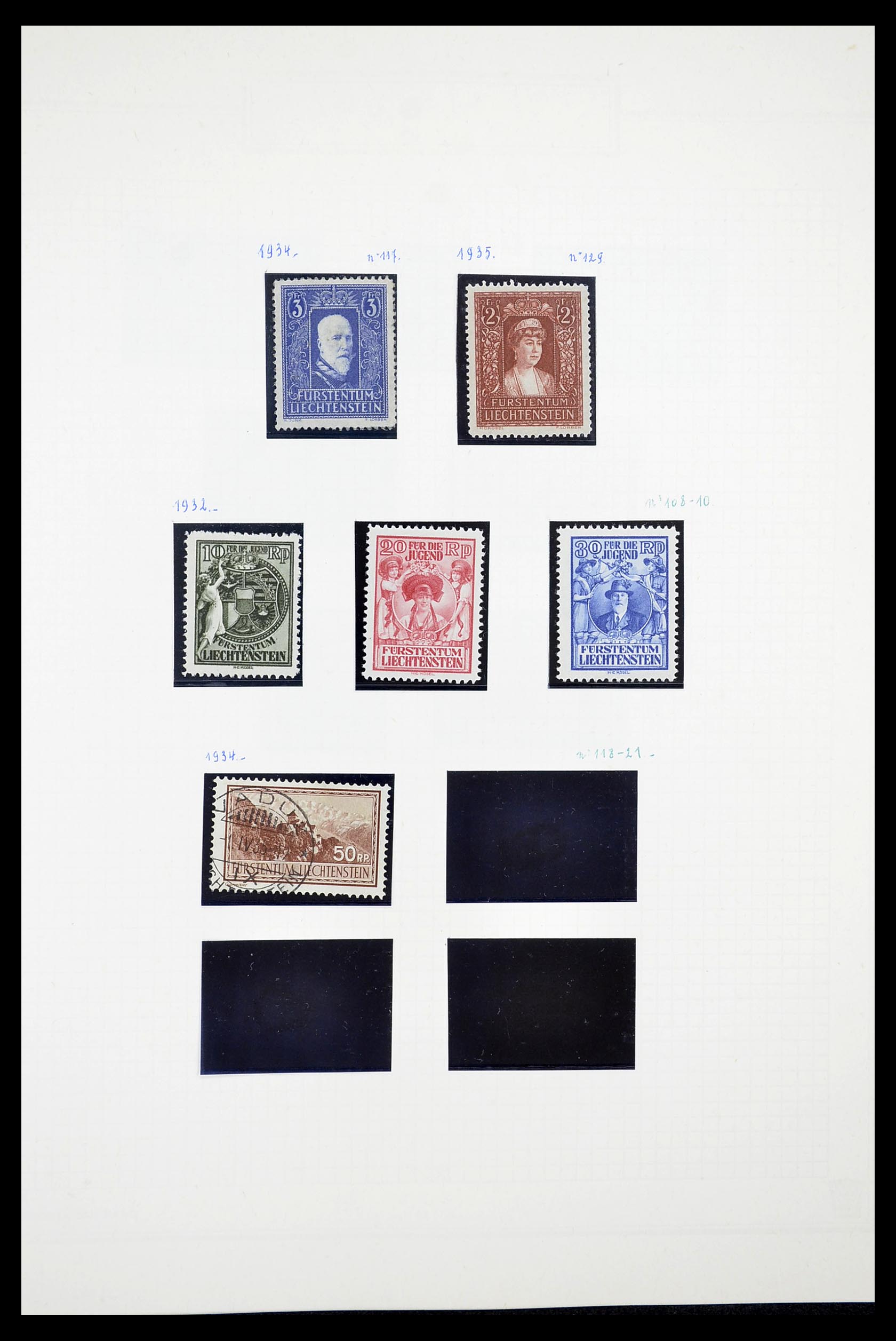 34633 006 - Postzegelverzameling 34633 Liechtenstein 1912-1987.
