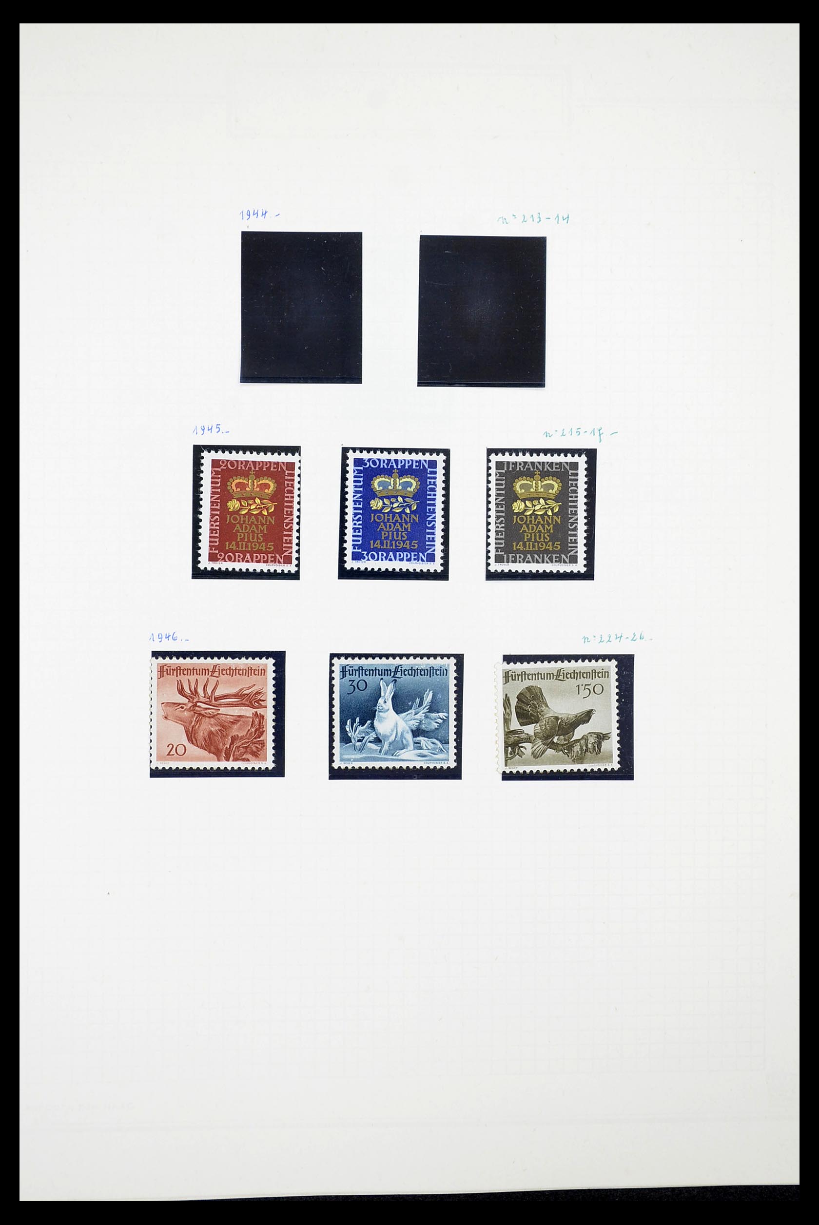 34633 011 - Stamp Collection 34633 Liechtenstein 1912-1987.