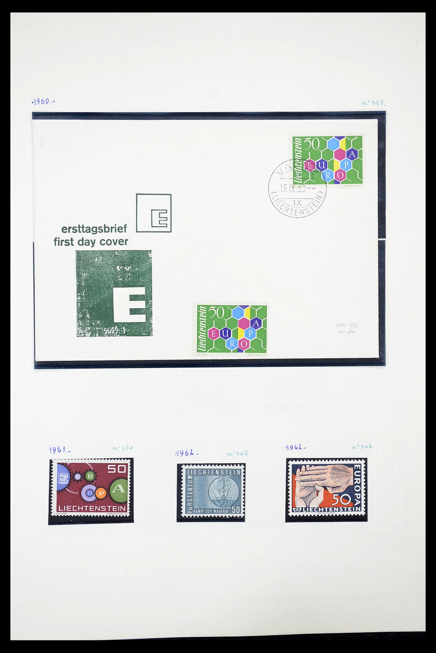 34633 015 - Stamp Collection 34633 Liechtenstein 1912-1987.