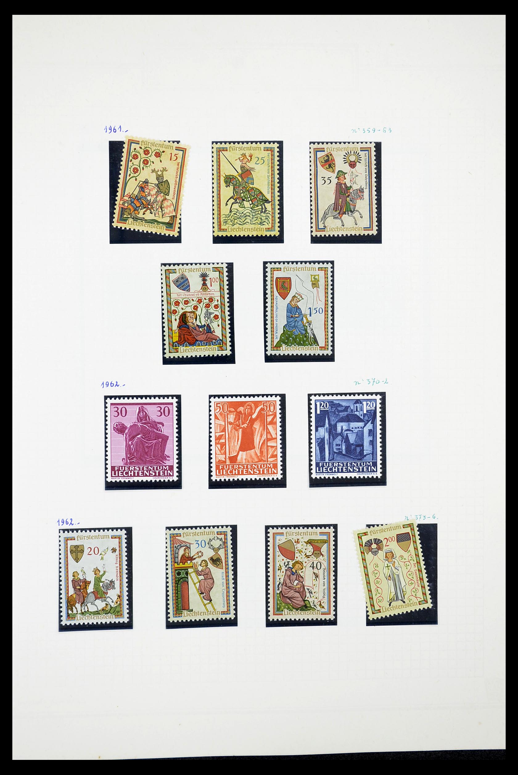 34633 016 - Postzegelverzameling 34633 Liechtenstein 1912-1987.