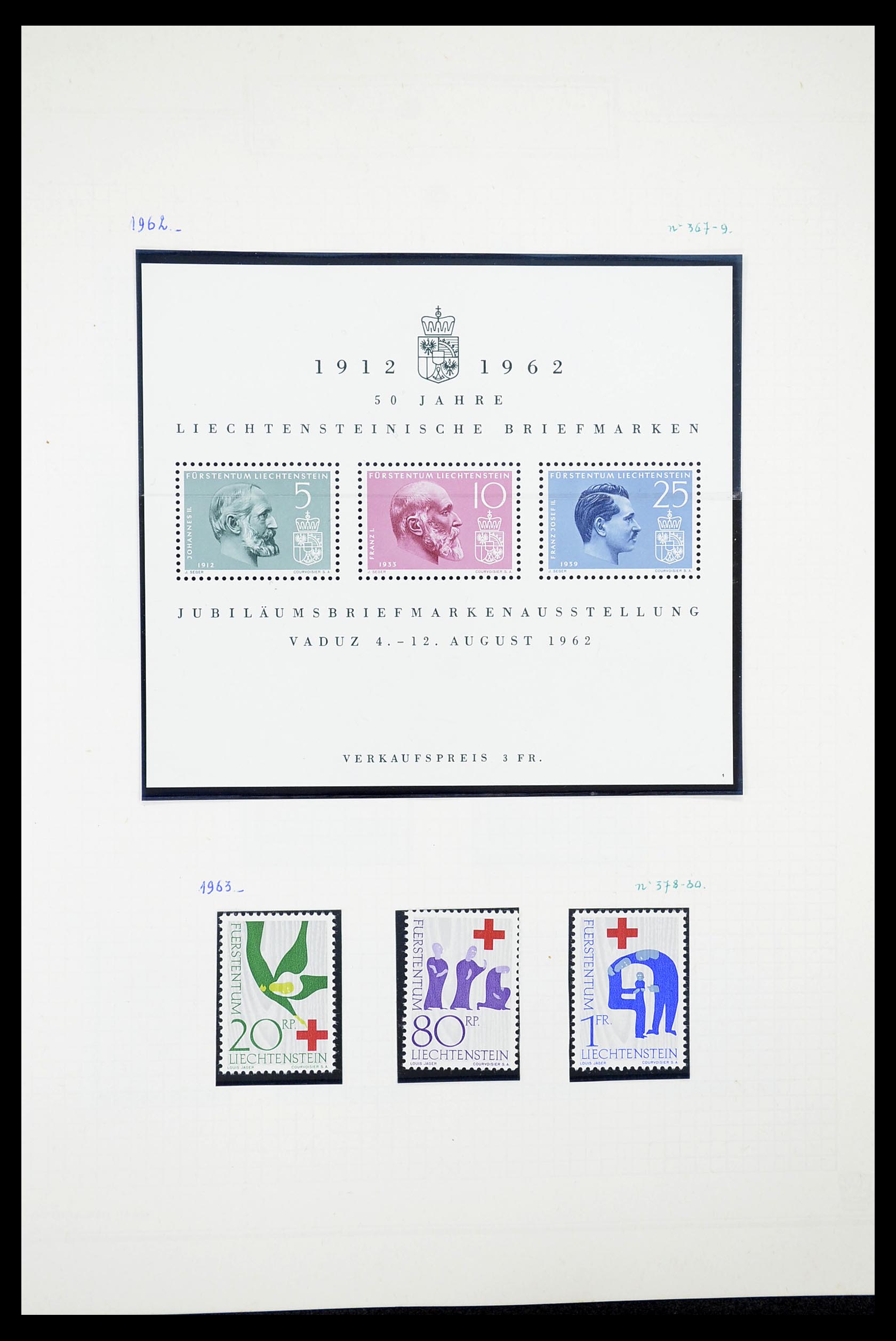 34633 017 - Postzegelverzameling 34633 Liechtenstein 1912-1987.