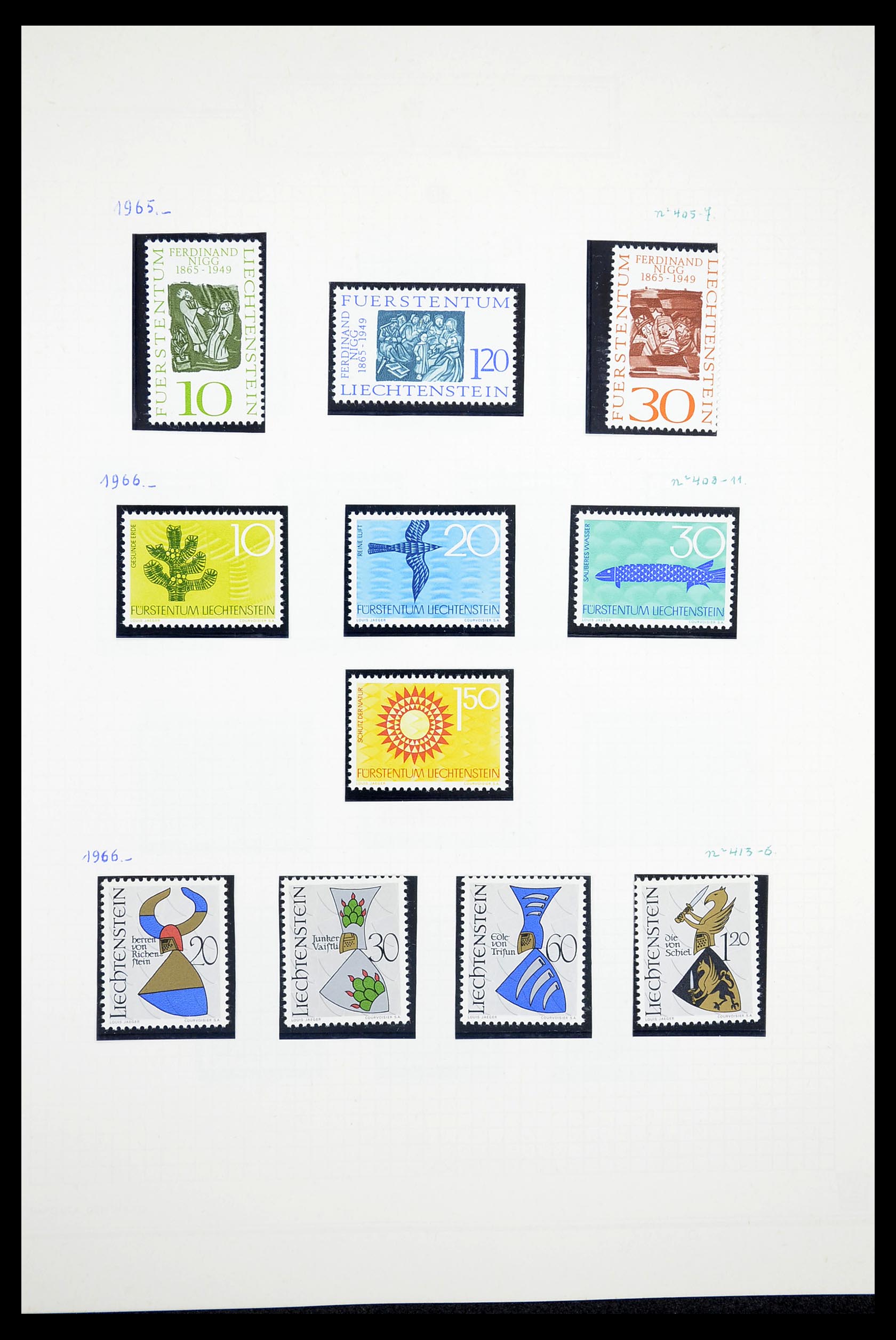 34633 020 - Postzegelverzameling 34633 Liechtenstein 1912-1987.