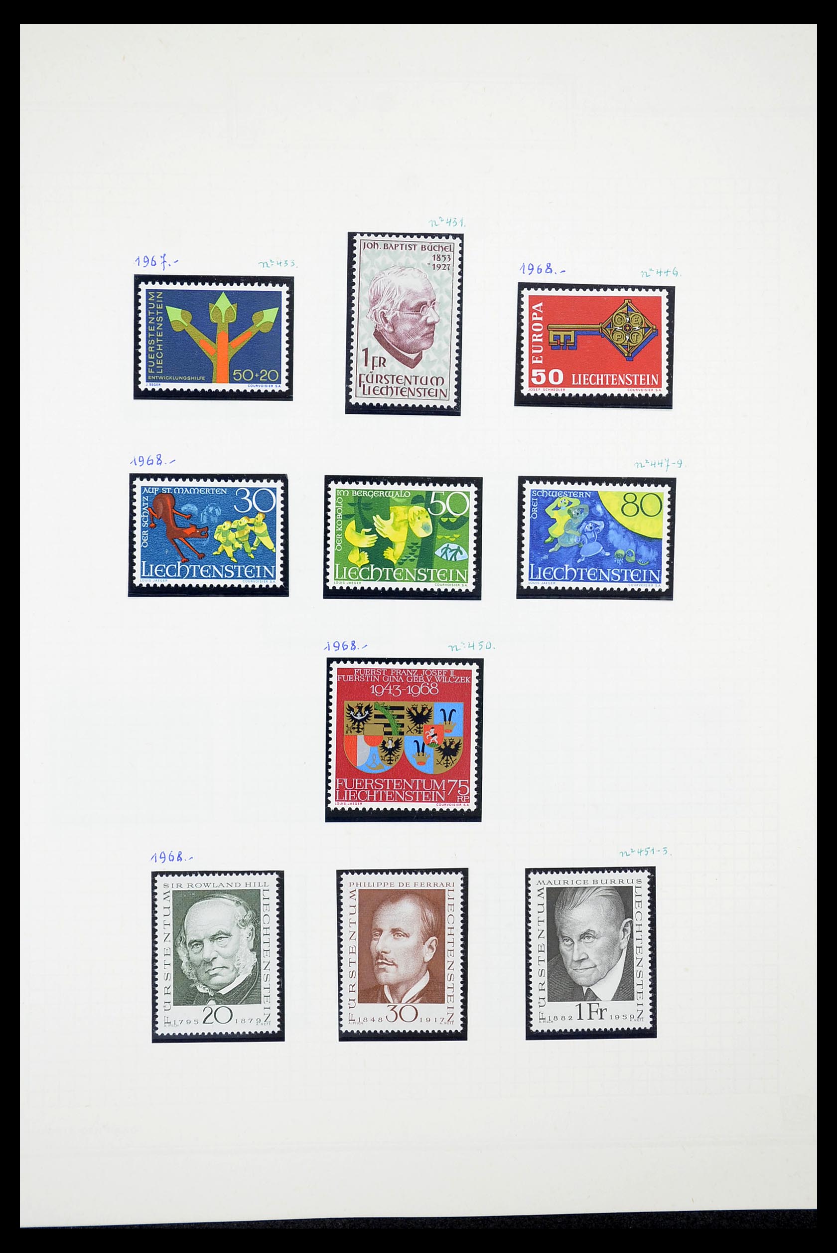 34633 023 - Postzegelverzameling 34633 Liechtenstein 1912-1987.
