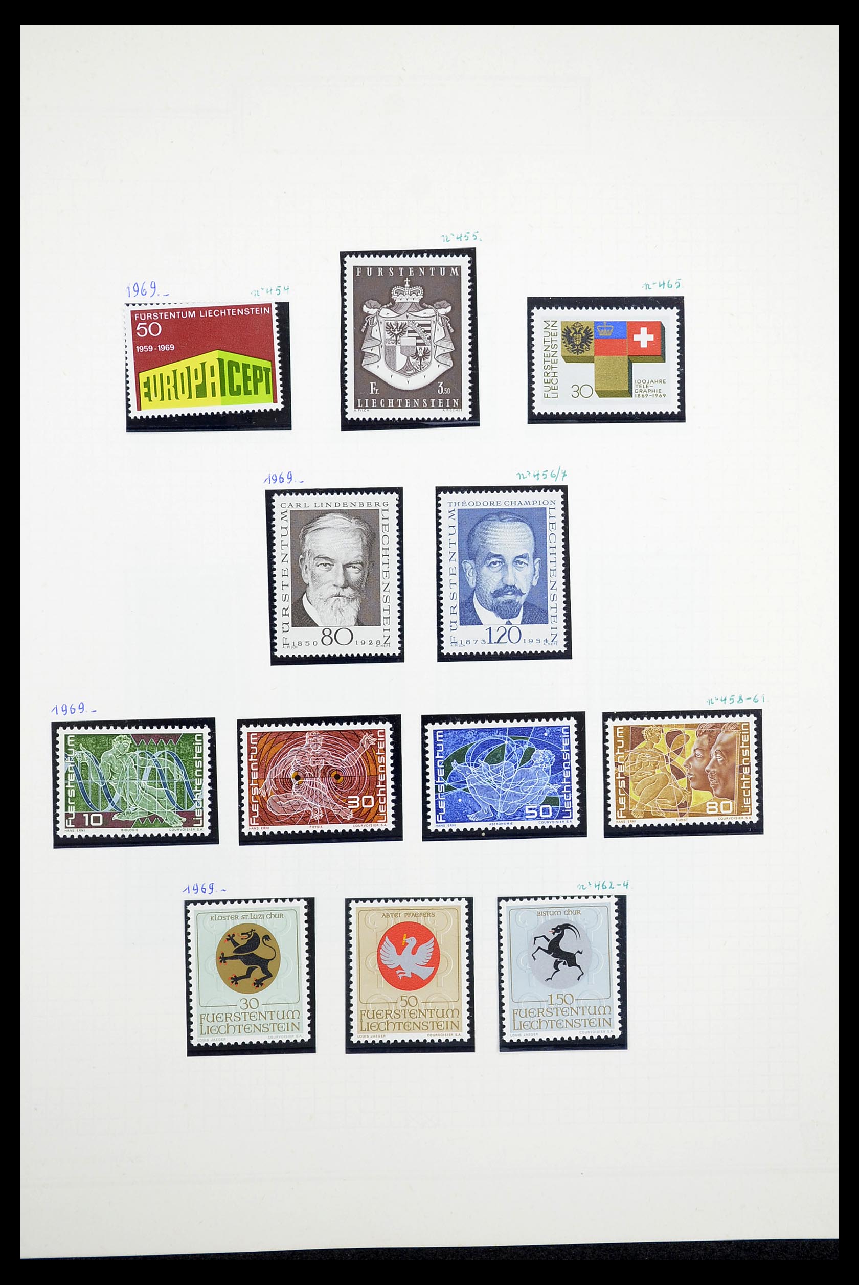 34633 024 - Stamp Collection 34633 Liechtenstein 1912-1987.