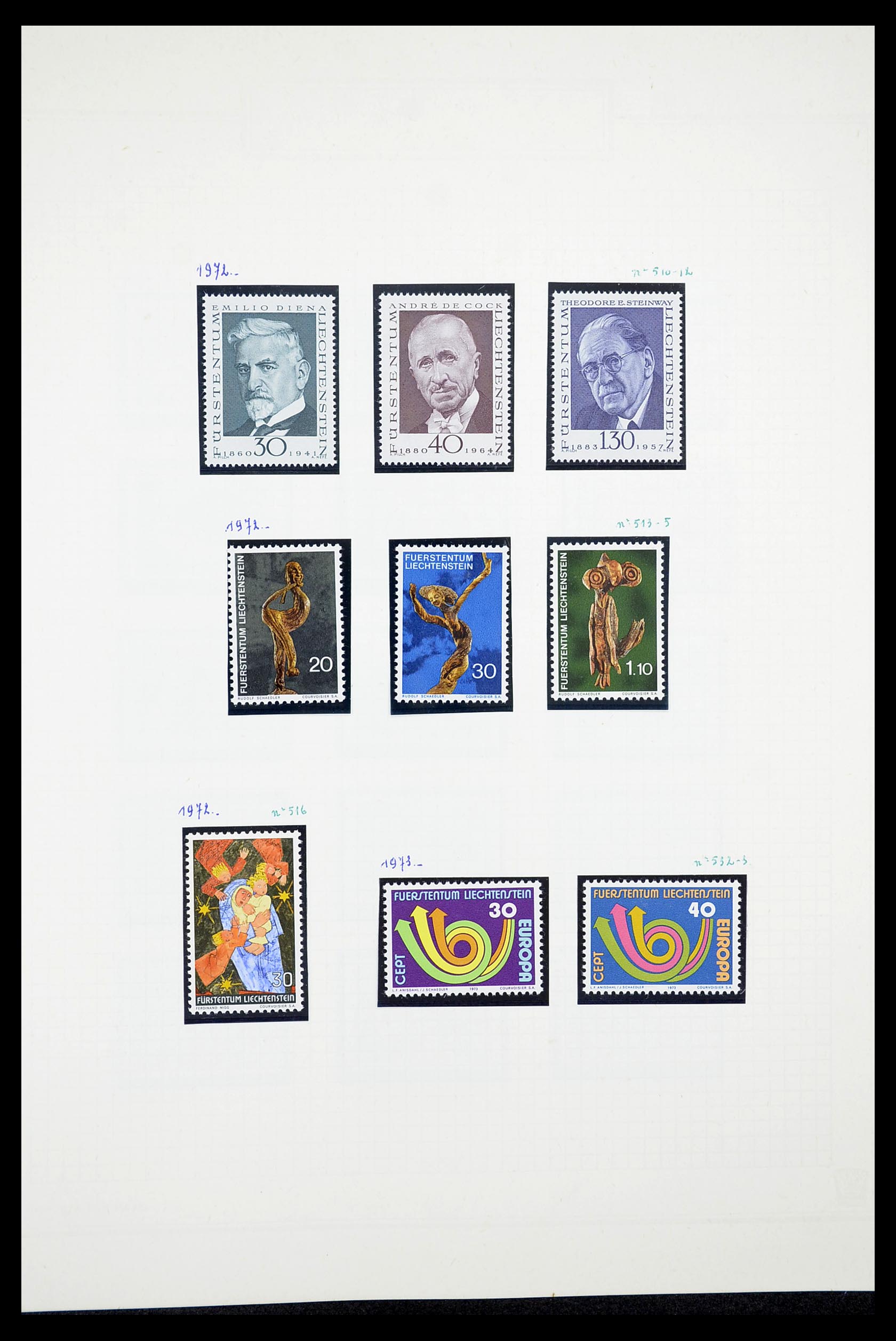 34633 029 - Stamp Collection 34633 Liechtenstein 1912-1987.
