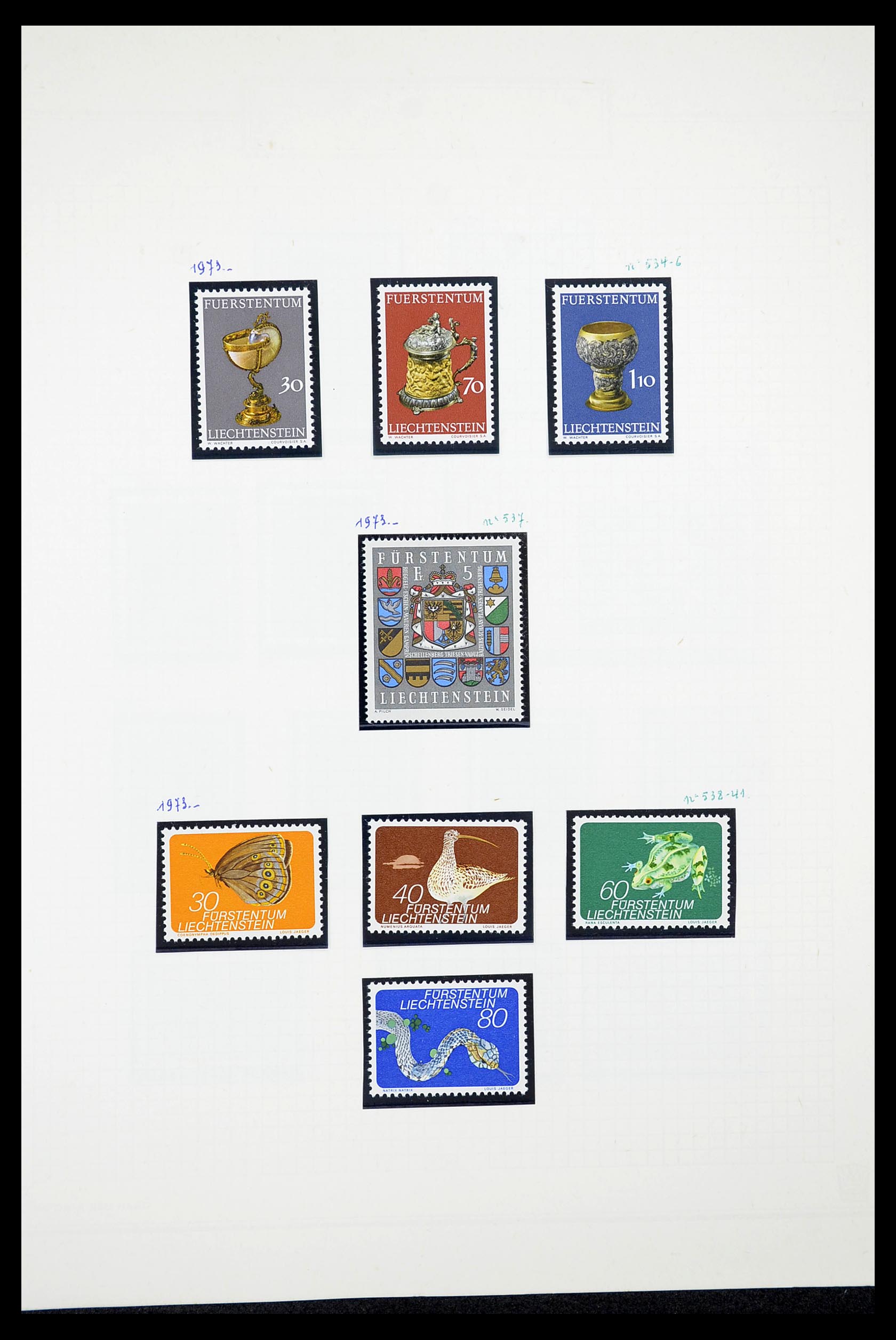 34633 031 - Postzegelverzameling 34633 Liechtenstein 1912-1987.
