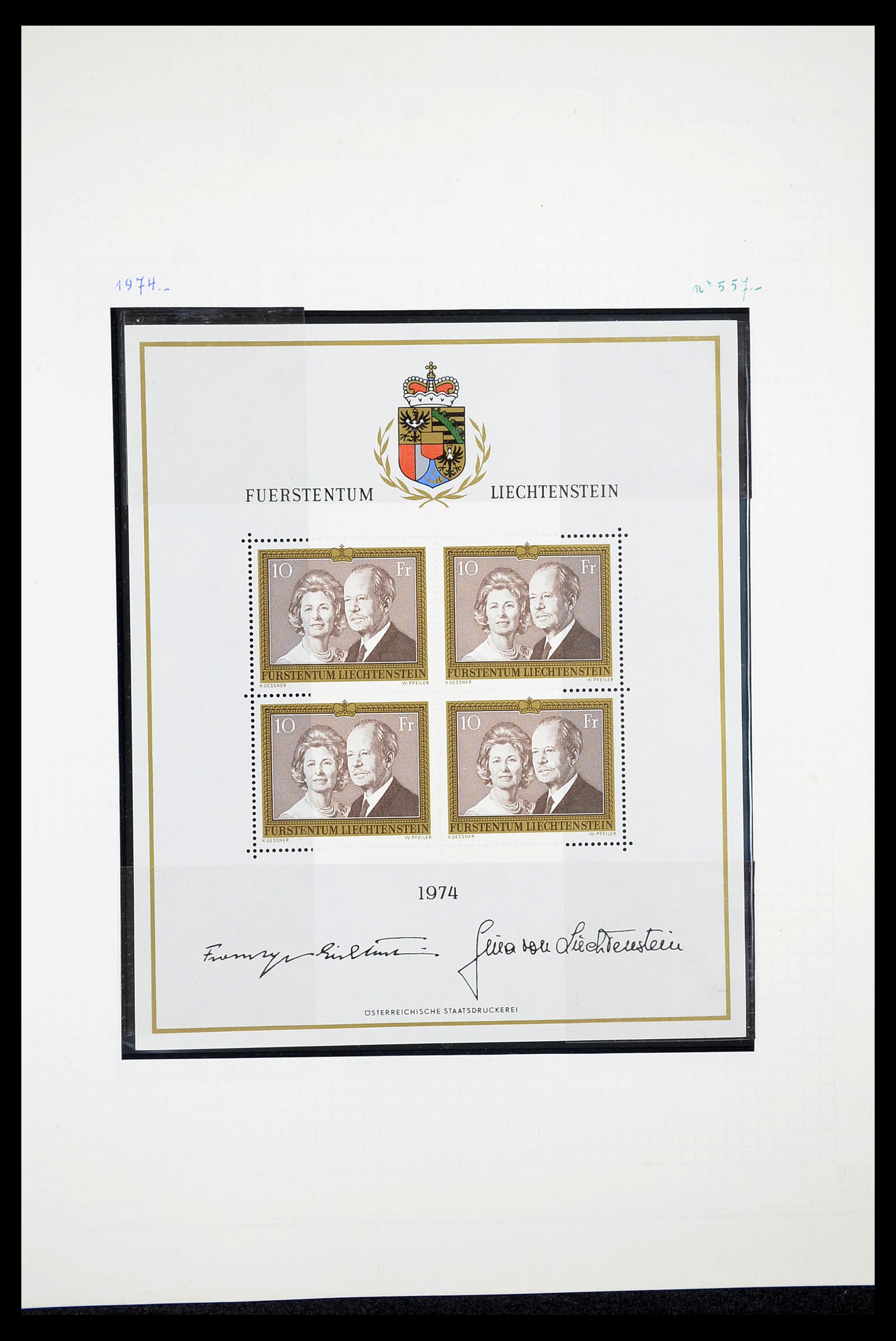 34633 033 - Postzegelverzameling 34633 Liechtenstein 1912-1987.