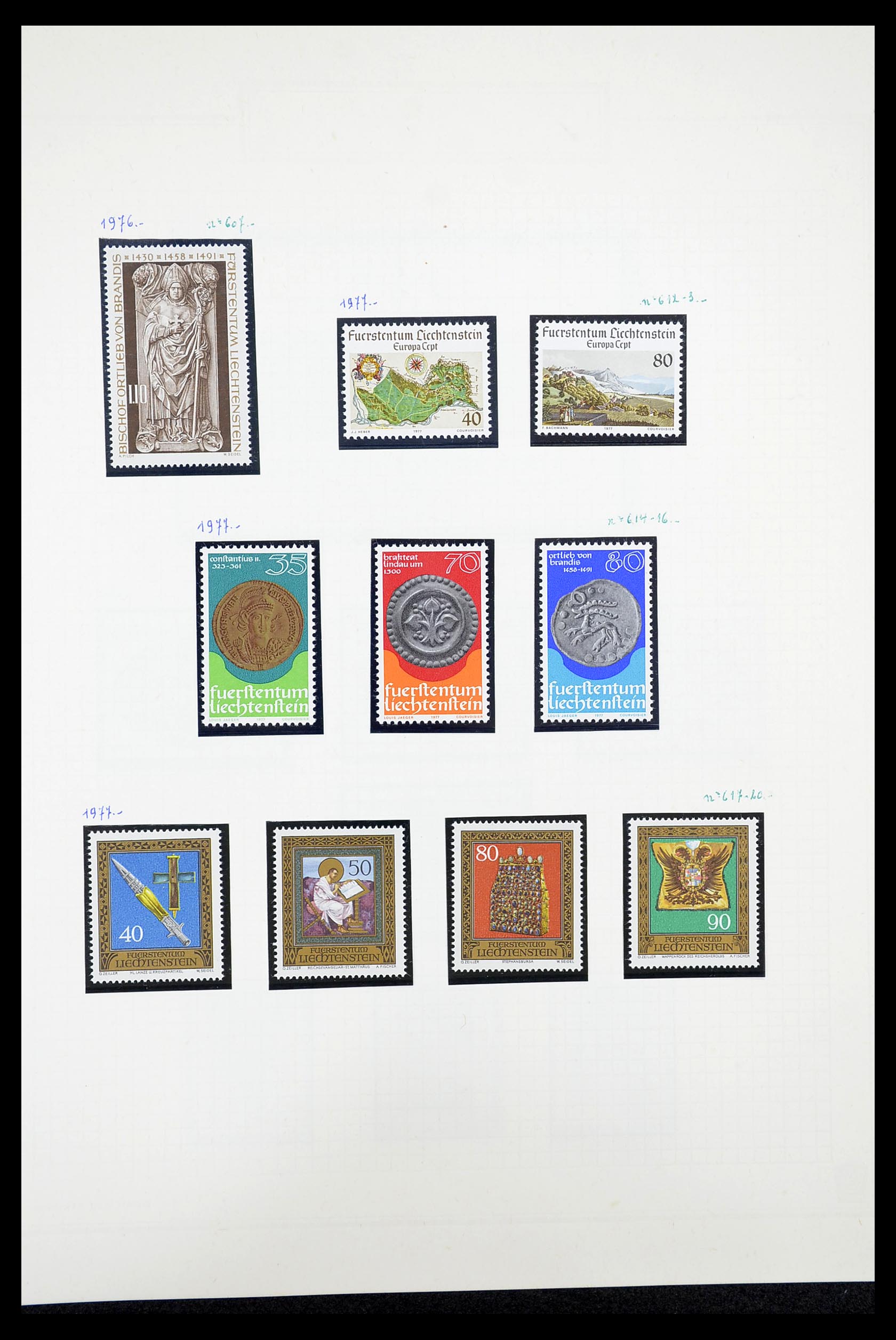34633 038 - Postzegelverzameling 34633 Liechtenstein 1912-1987.