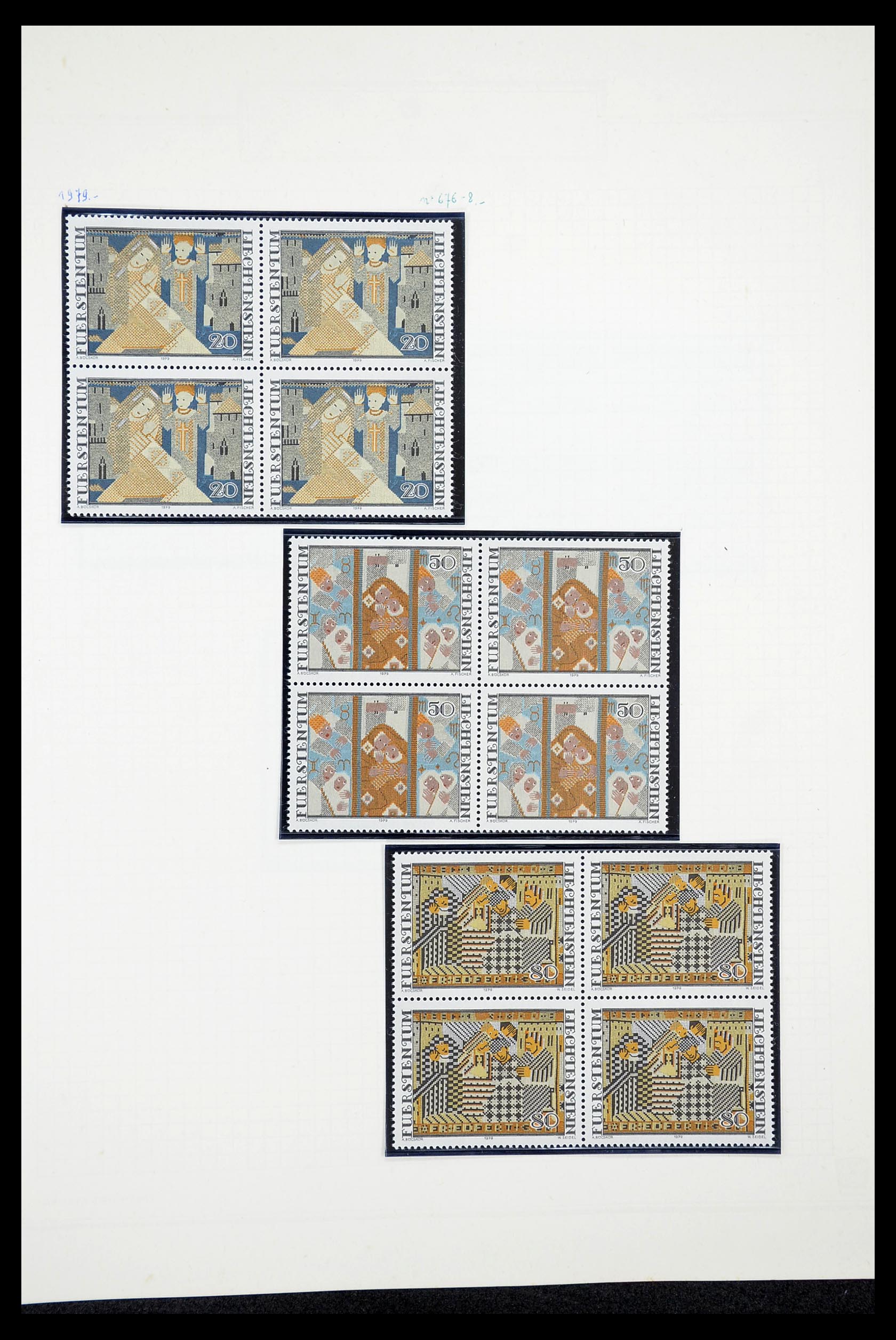 34633 046 - Postzegelverzameling 34633 Liechtenstein 1912-1987.