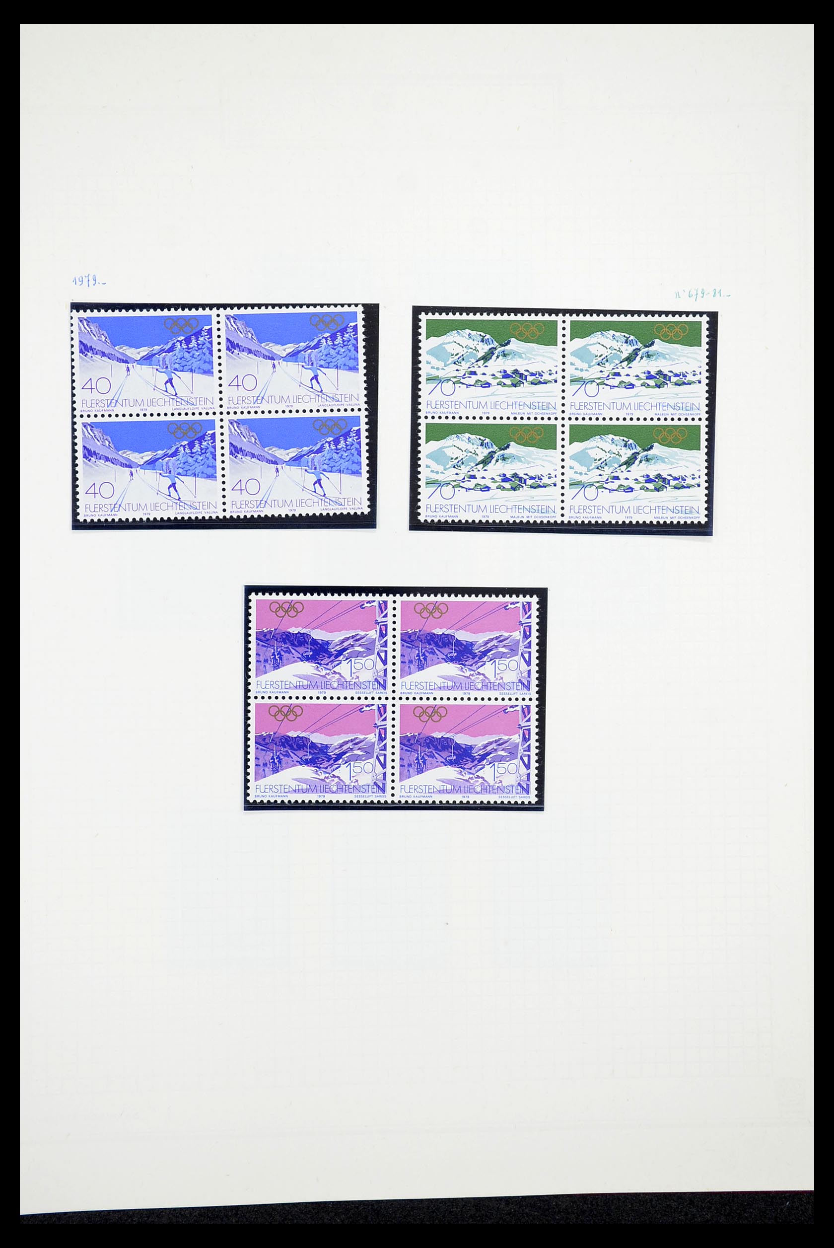 34633 047 - Postzegelverzameling 34633 Liechtenstein 1912-1987.
