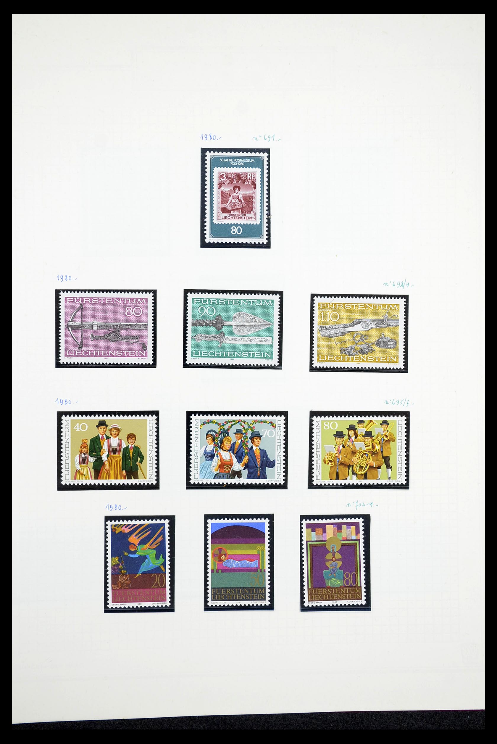 34633 049 - Stamp Collection 34633 Liechtenstein 1912-1987.