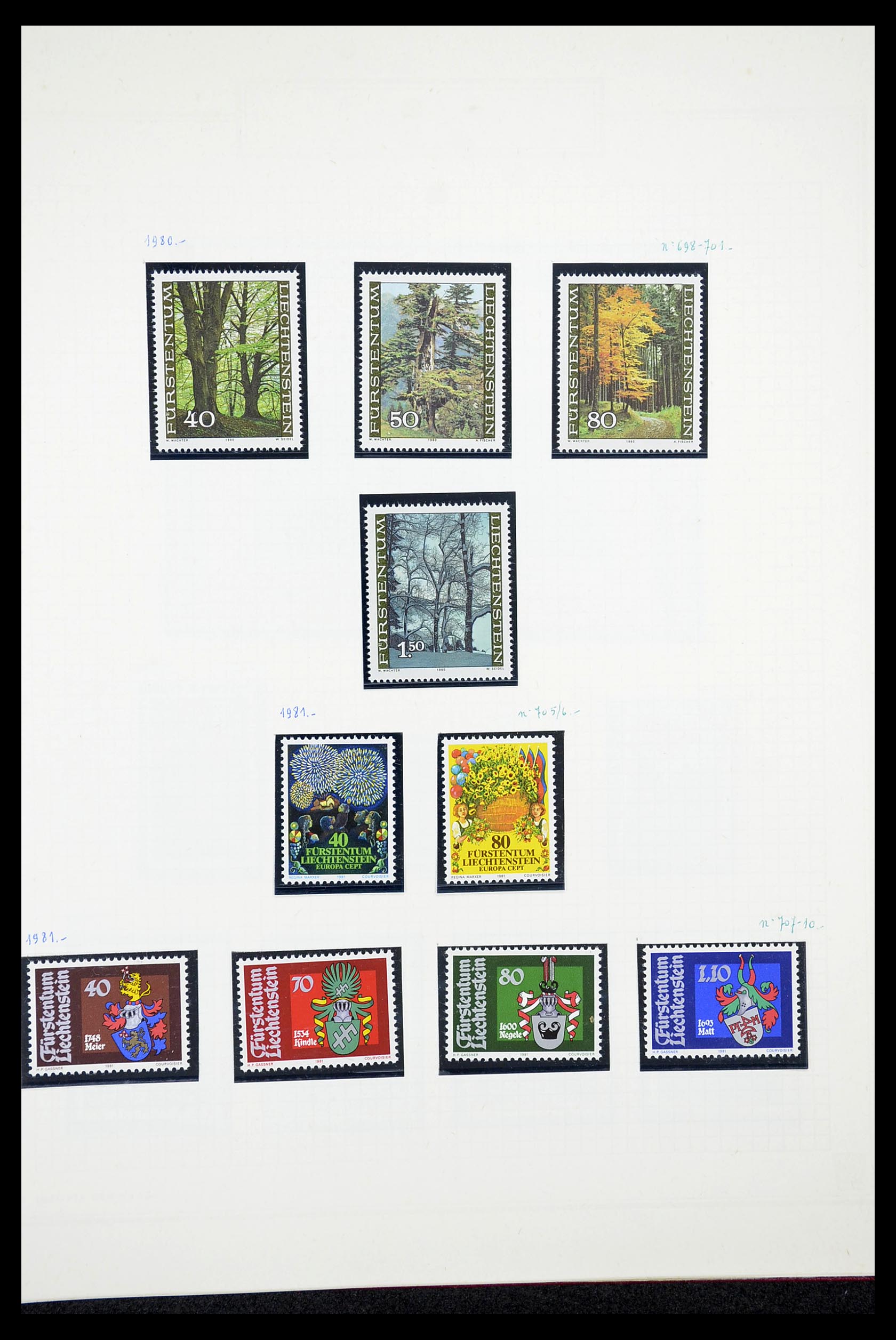 34633 050 - Stamp Collection 34633 Liechtenstein 1912-1987.