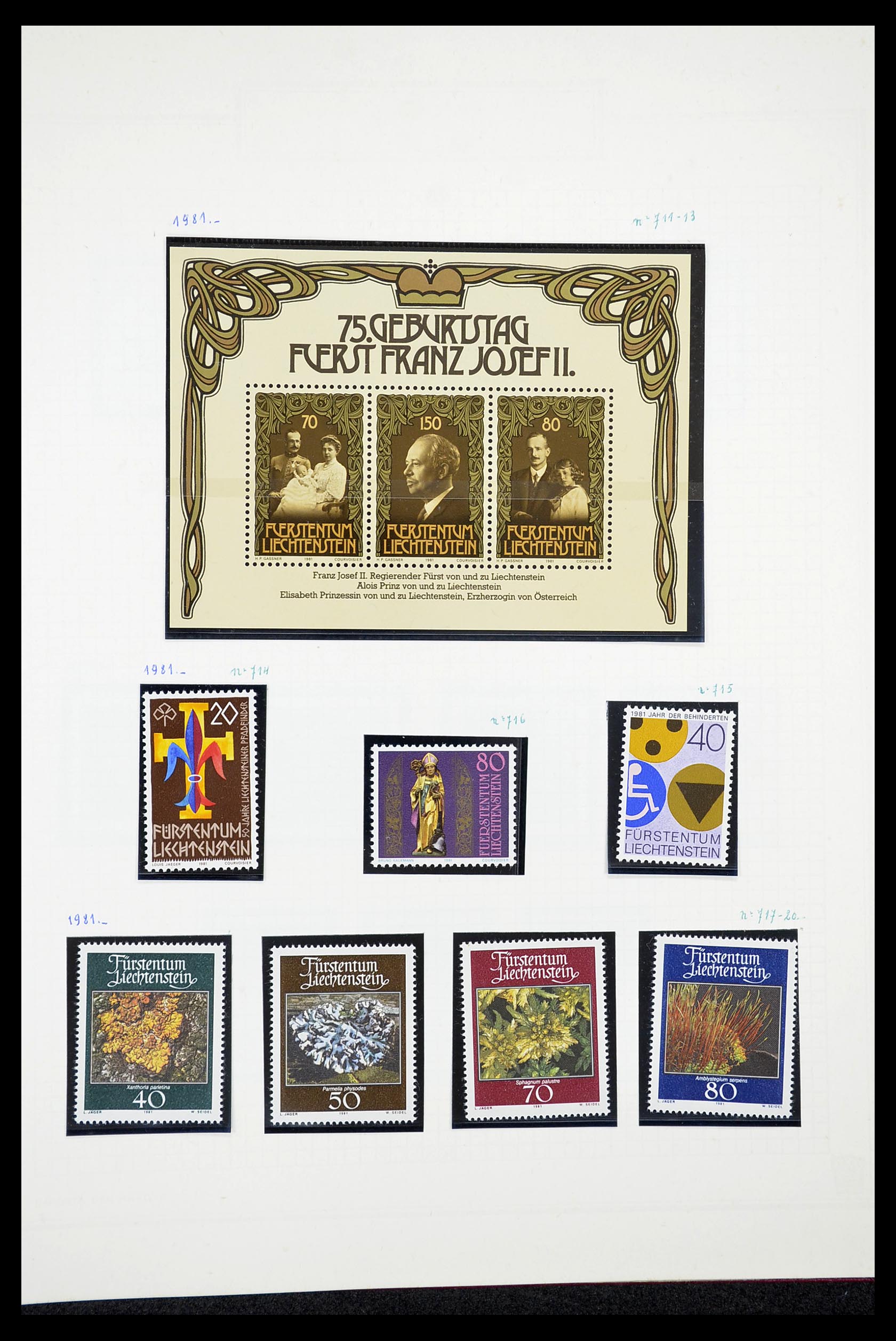 34633 051 - Stamp Collection 34633 Liechtenstein 1912-1987.