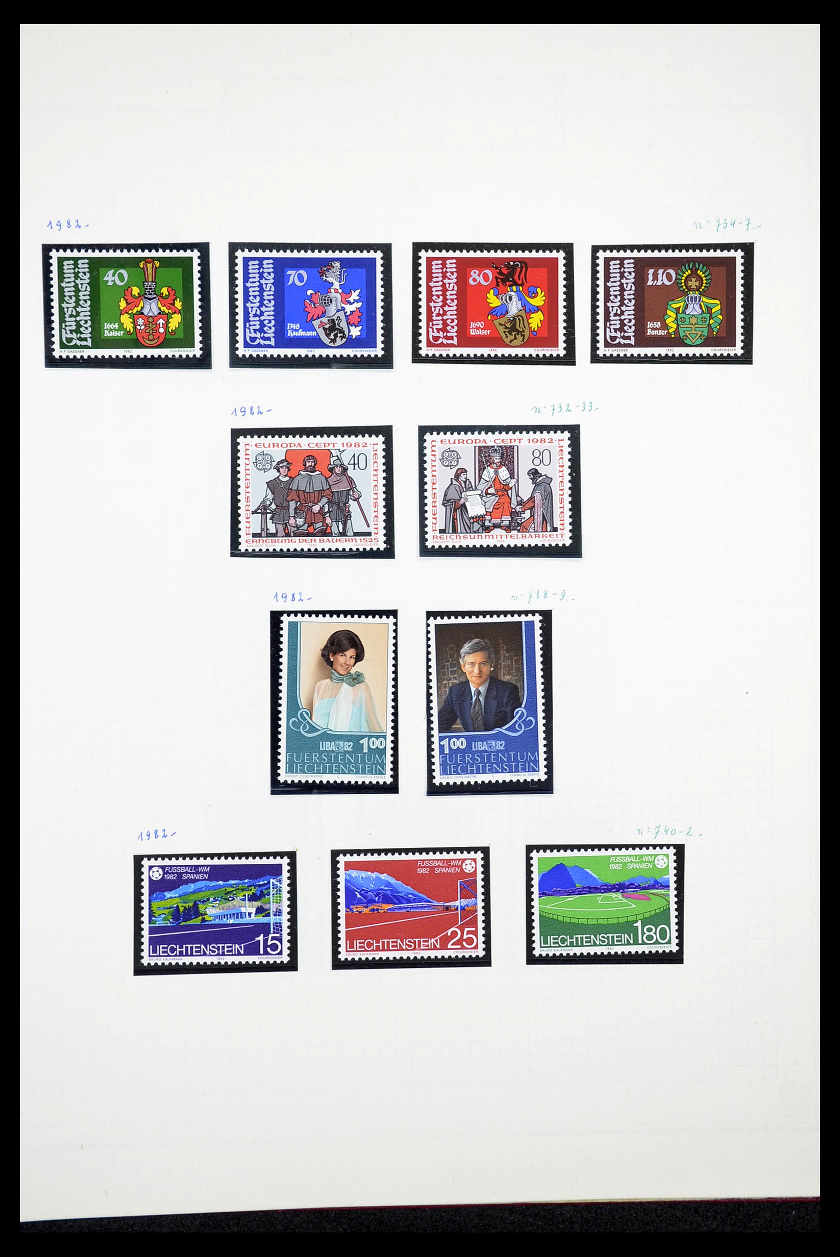 34633 053 - Stamp Collection 34633 Liechtenstein 1912-1987.