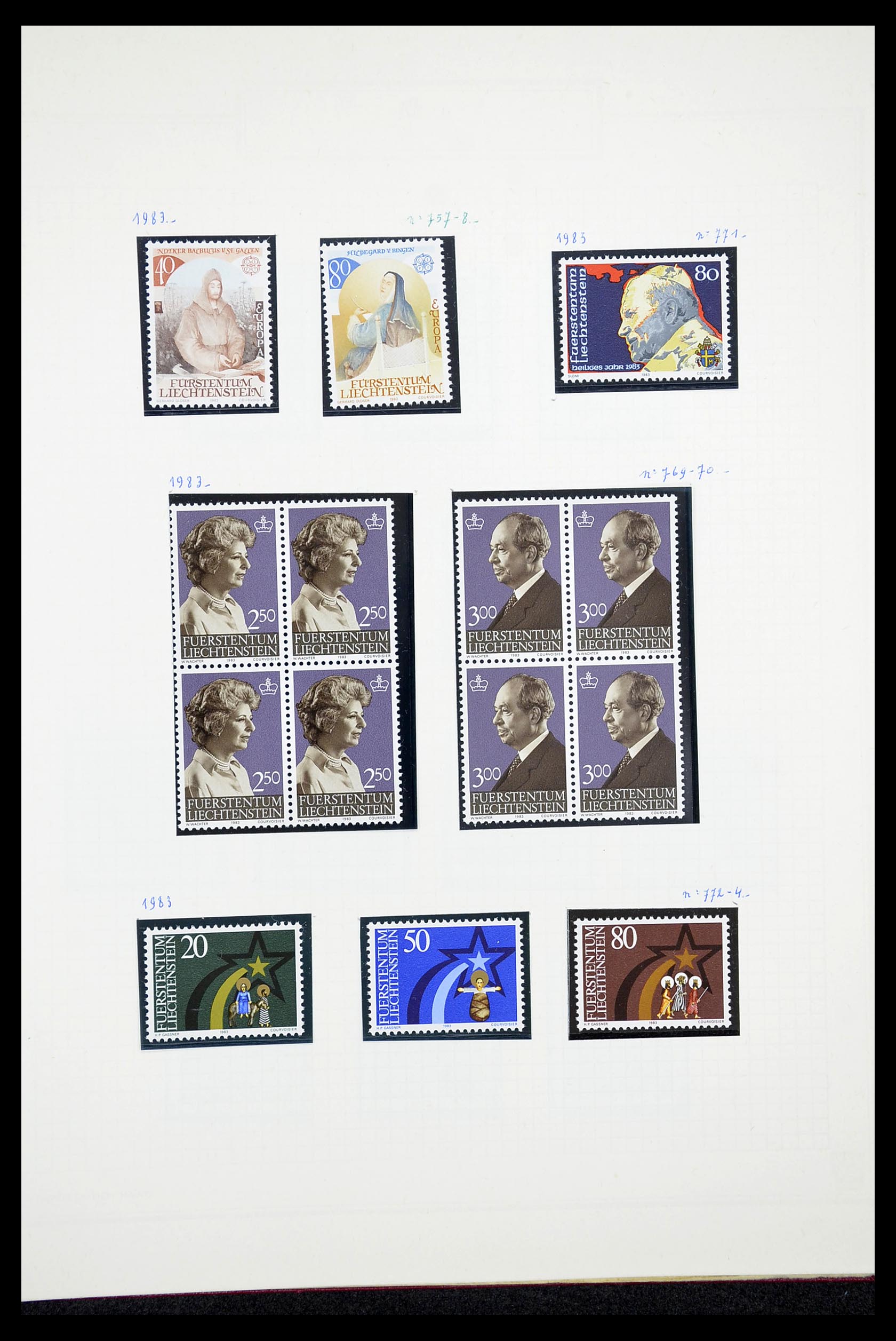 34633 056 - Stamp Collection 34633 Liechtenstein 1912-1987.