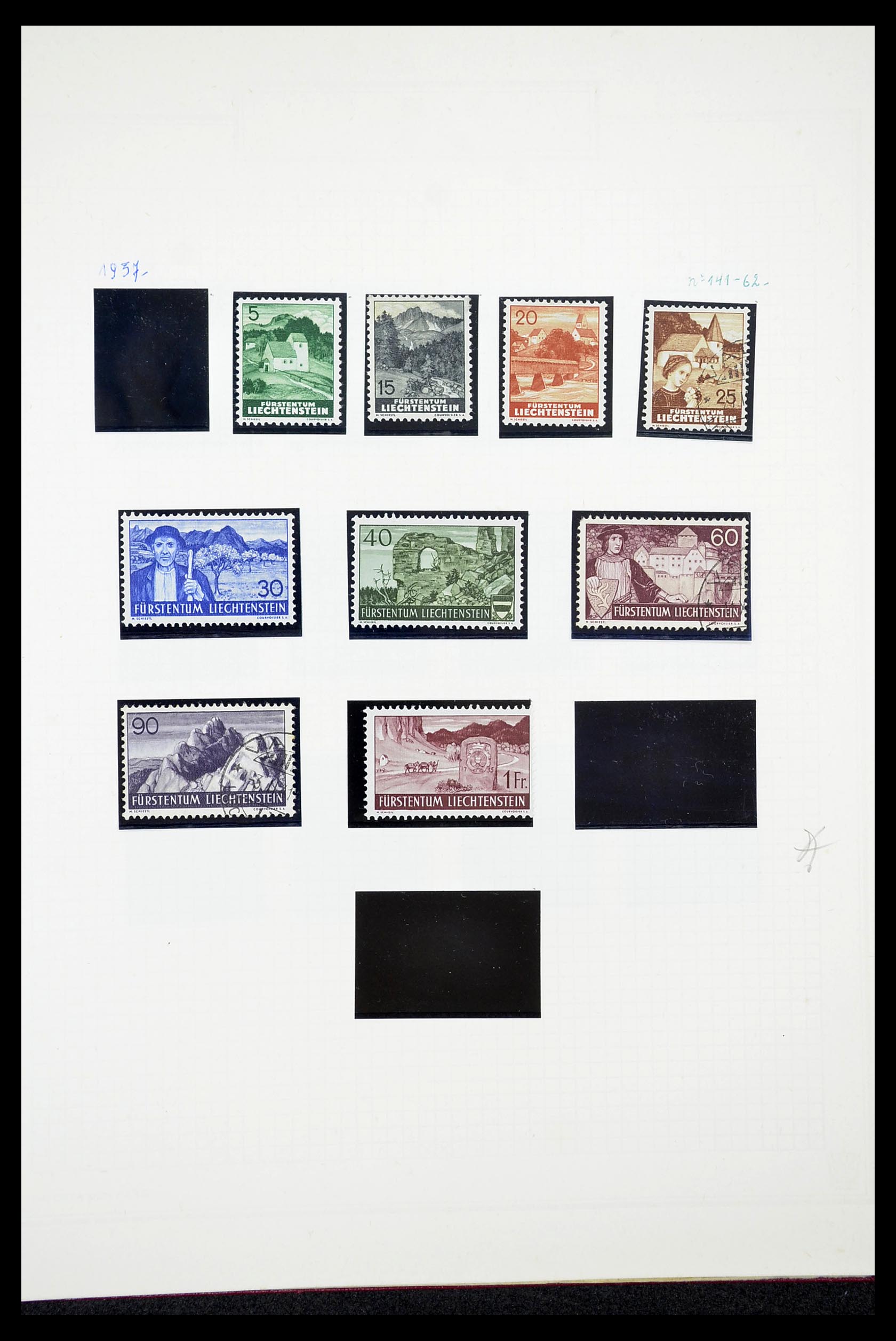 34633 059 - Postzegelverzameling 34633 Liechtenstein 1912-1987.