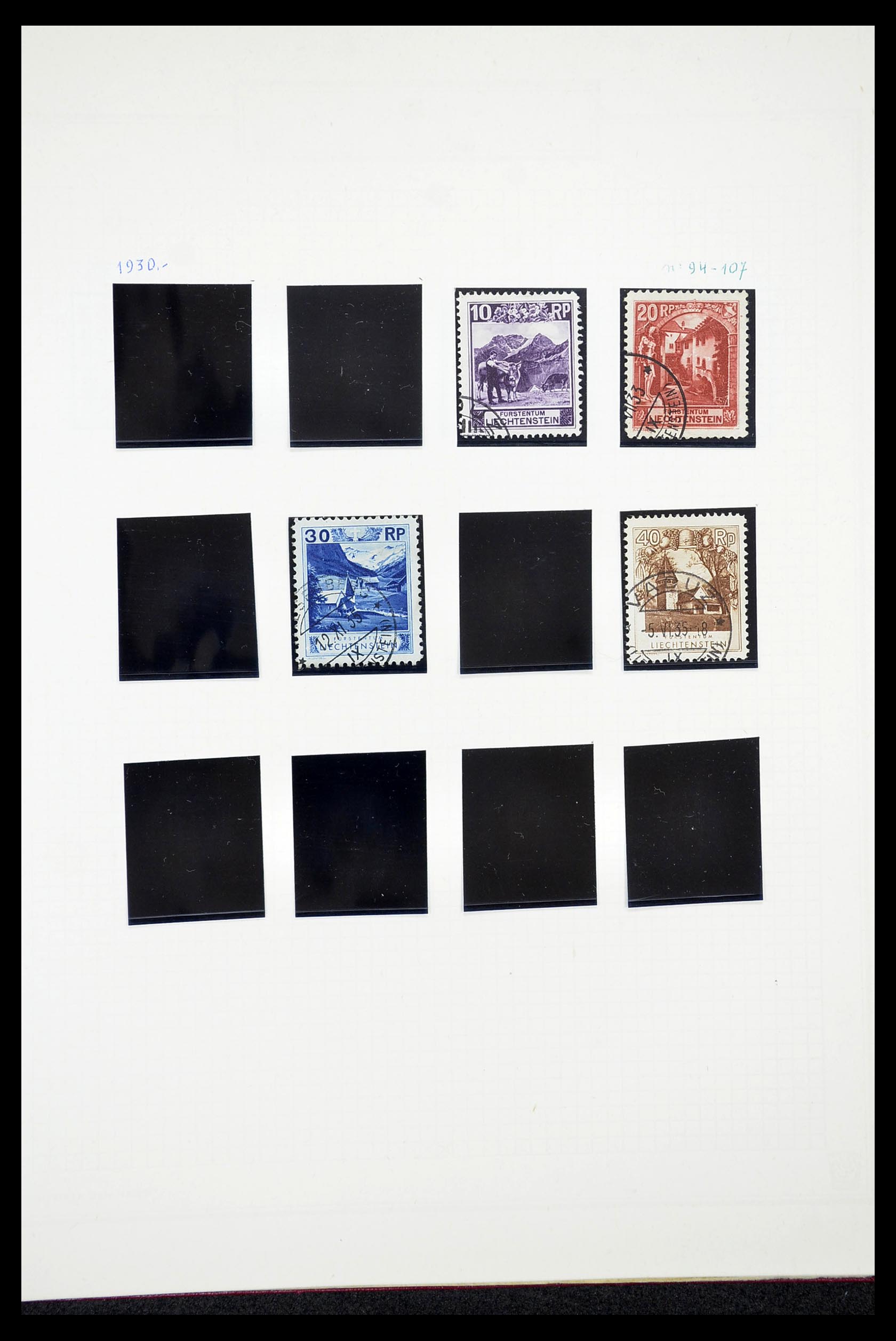 34633 060 - Postzegelverzameling 34633 Liechtenstein 1912-1987.