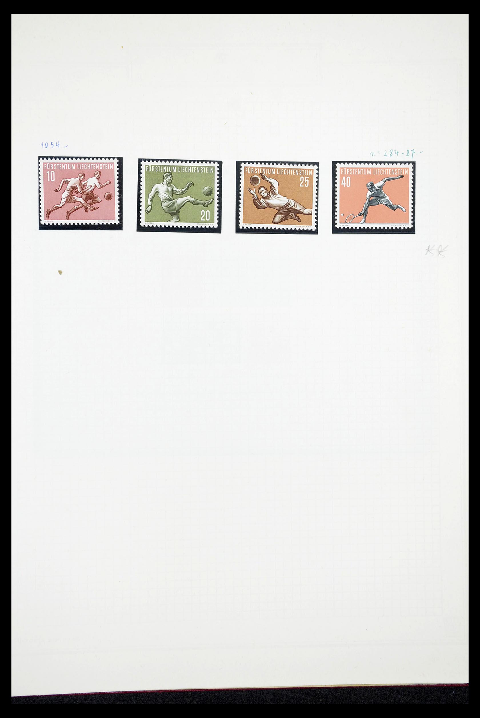 34633 061 - Postzegelverzameling 34633 Liechtenstein 1912-1987.