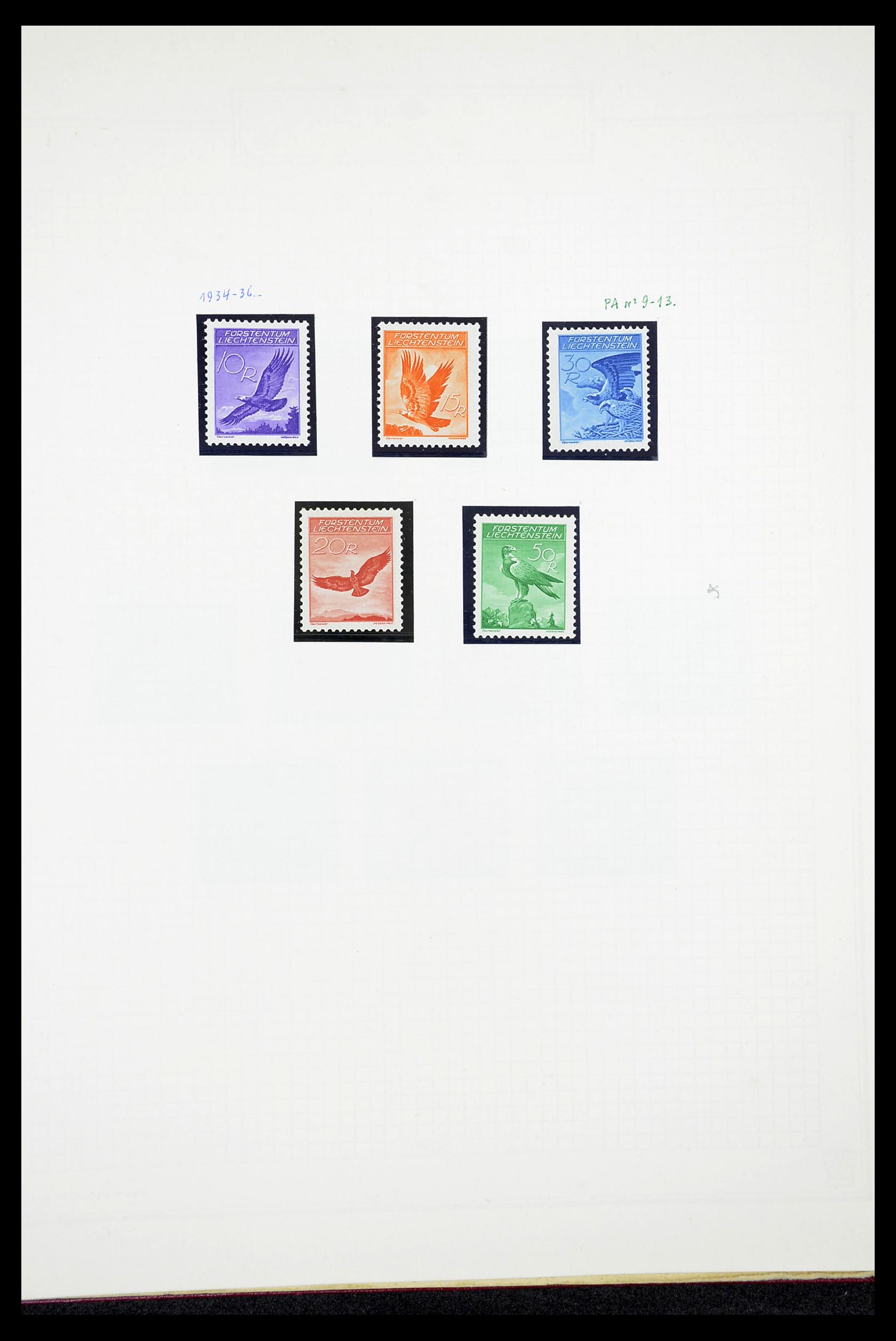 34633 072 - Postzegelverzameling 34633 Liechtenstein 1912-1987.