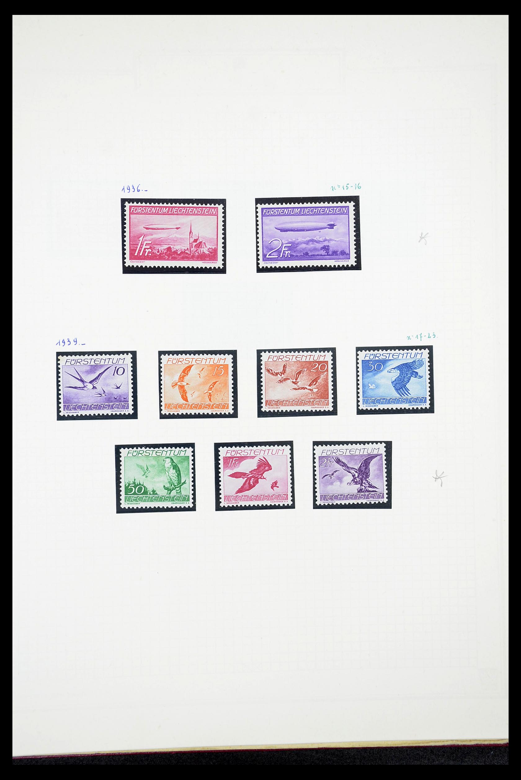 34633 073 - Postzegelverzameling 34633 Liechtenstein 1912-1987.