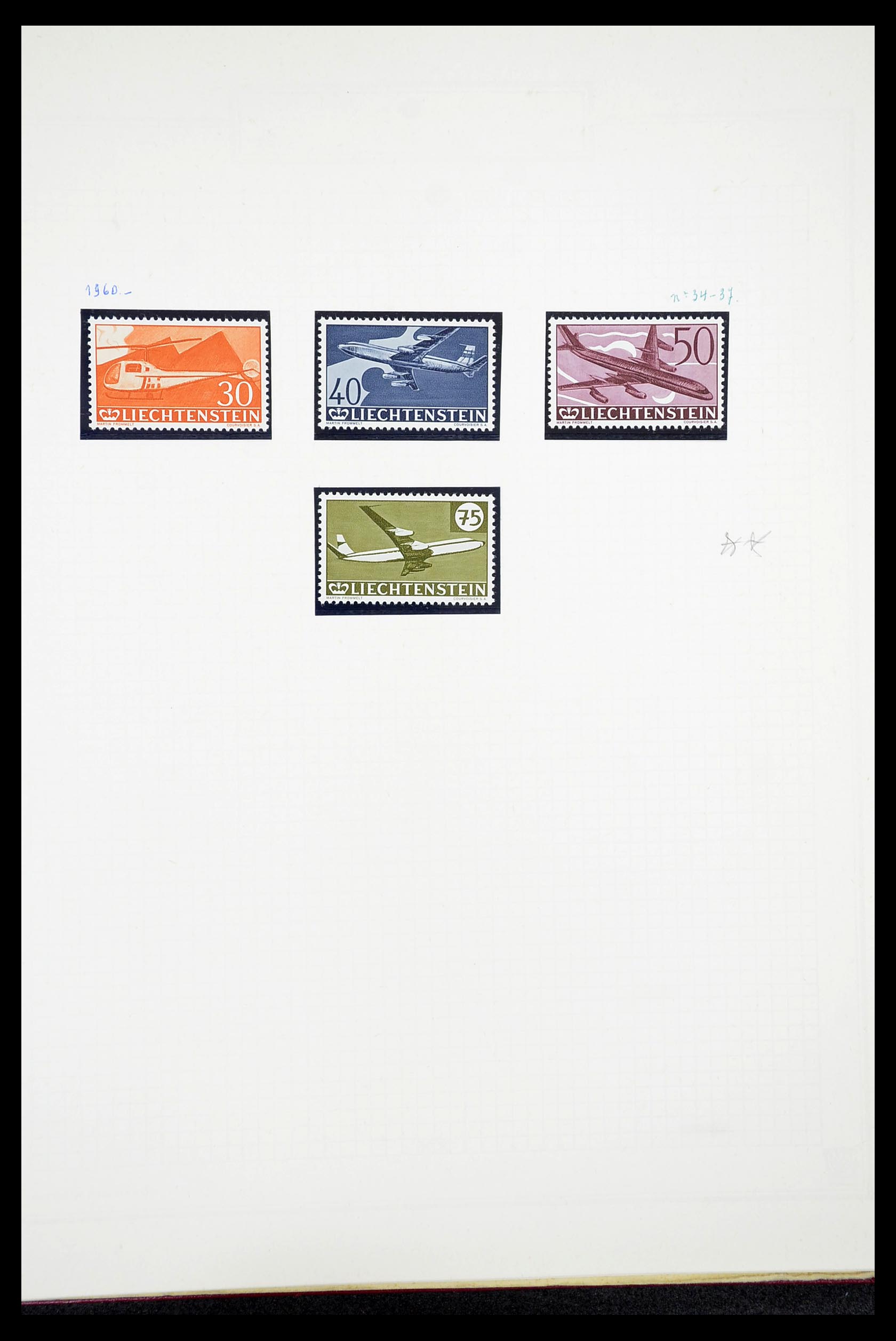 34633 074 - Stamp Collection 34633 Liechtenstein 1912-1987.