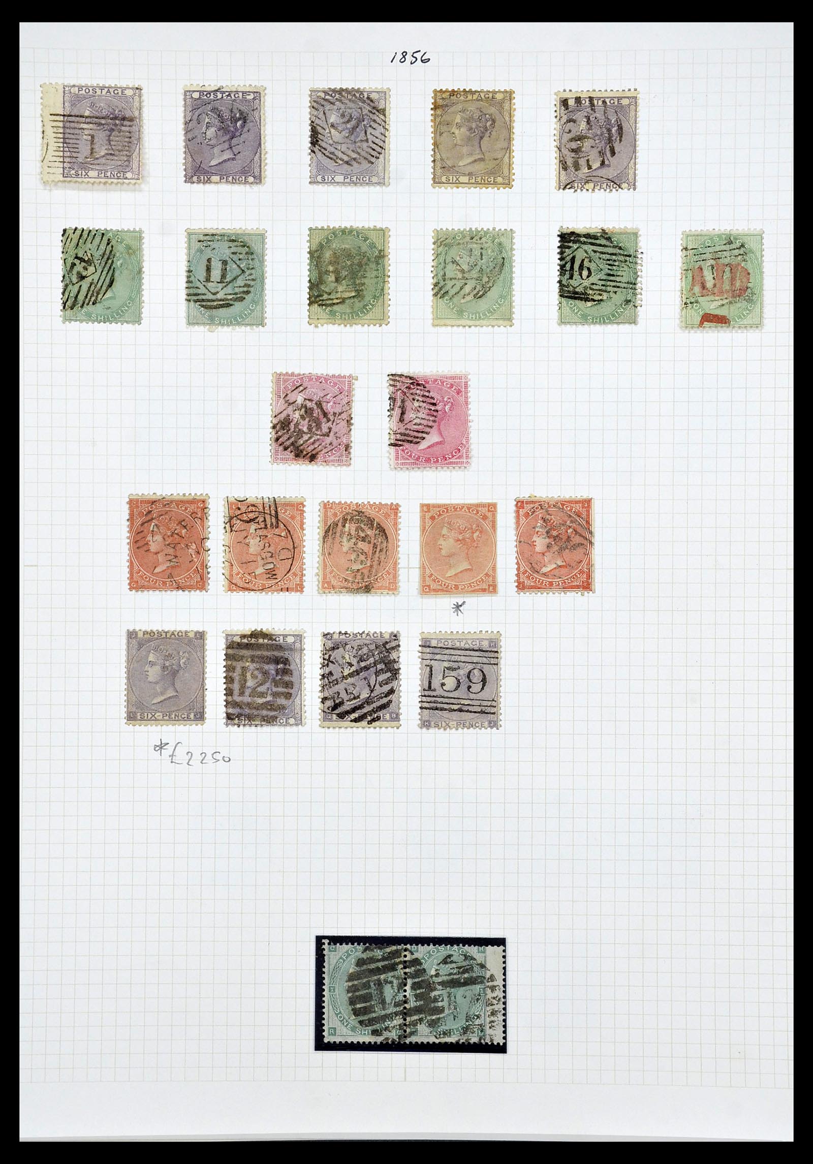 34635 020 - Postzegelverzameling 34635 Engeland 1840-1952.