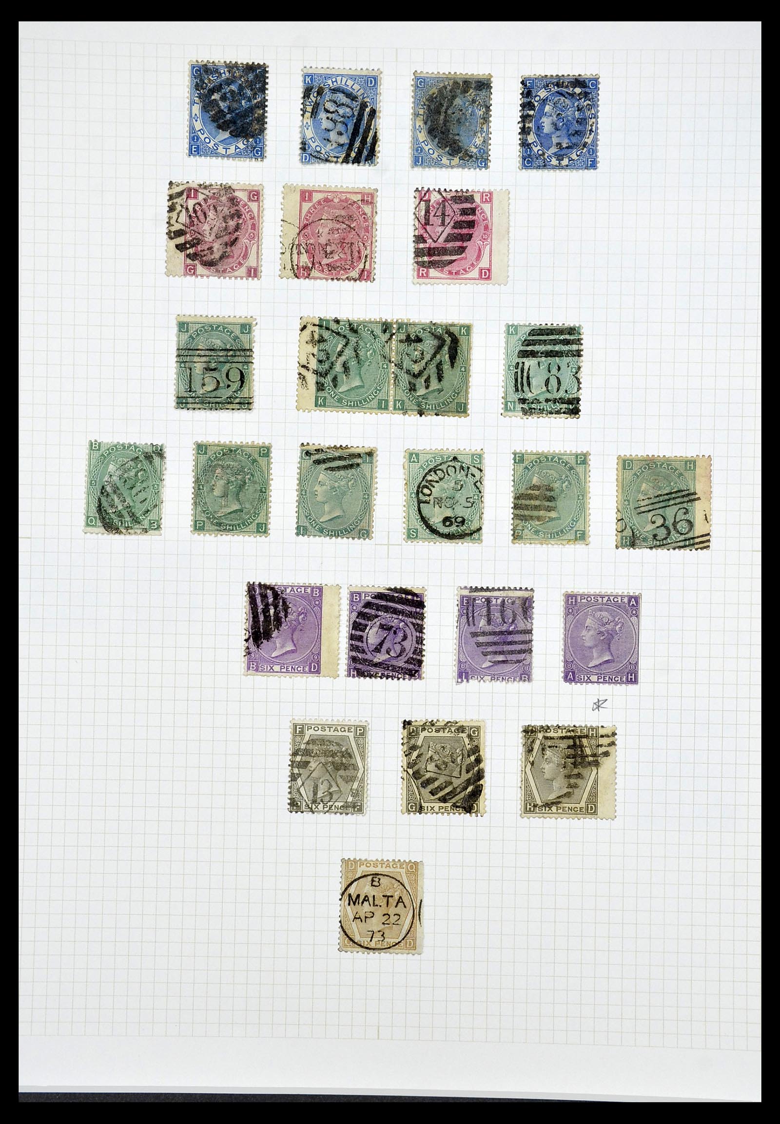 34635 024 - Postzegelverzameling 34635 Engeland 1840-1952.