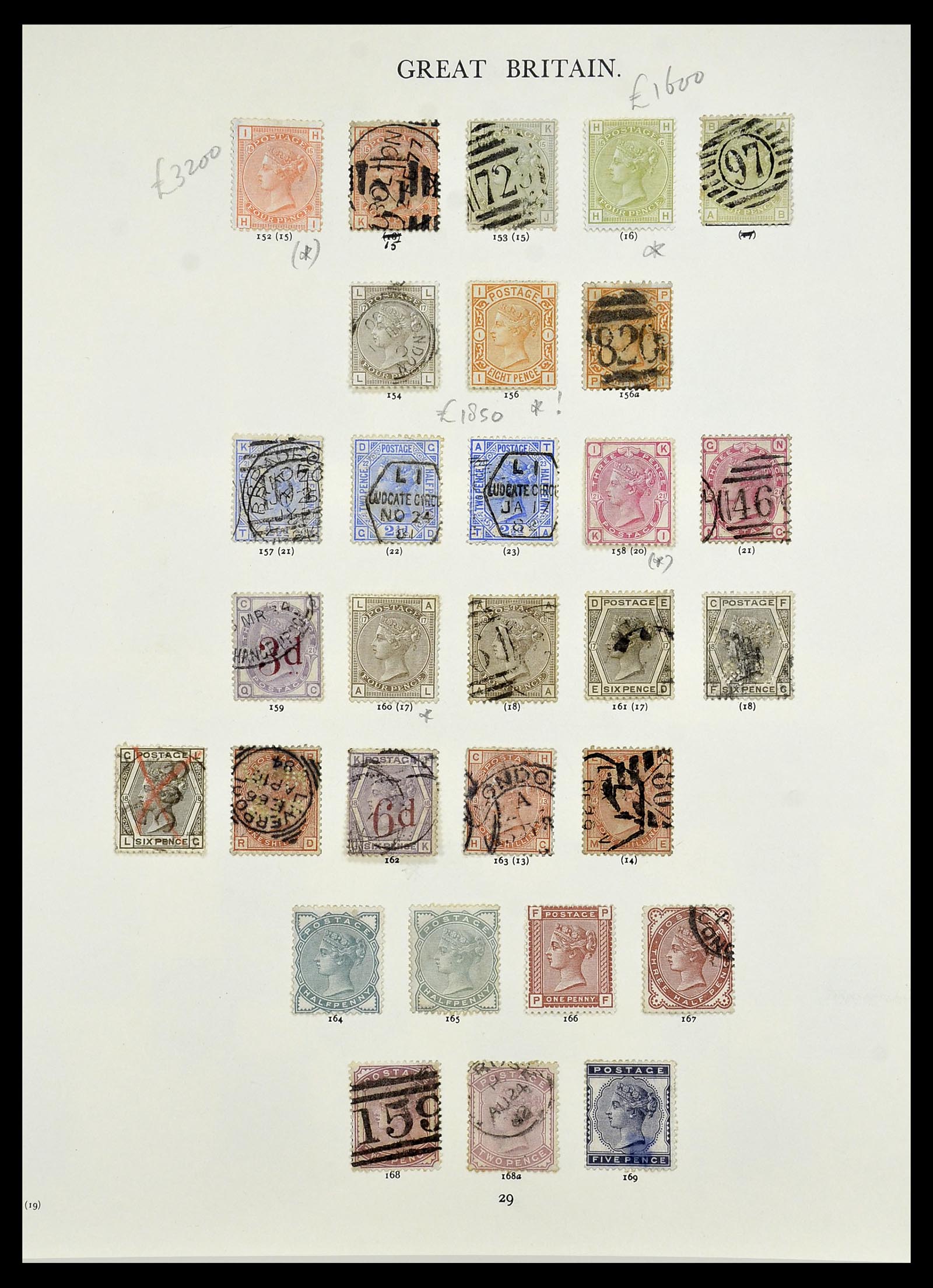 34635 029 - Postzegelverzameling 34635 Engeland 1840-1952.