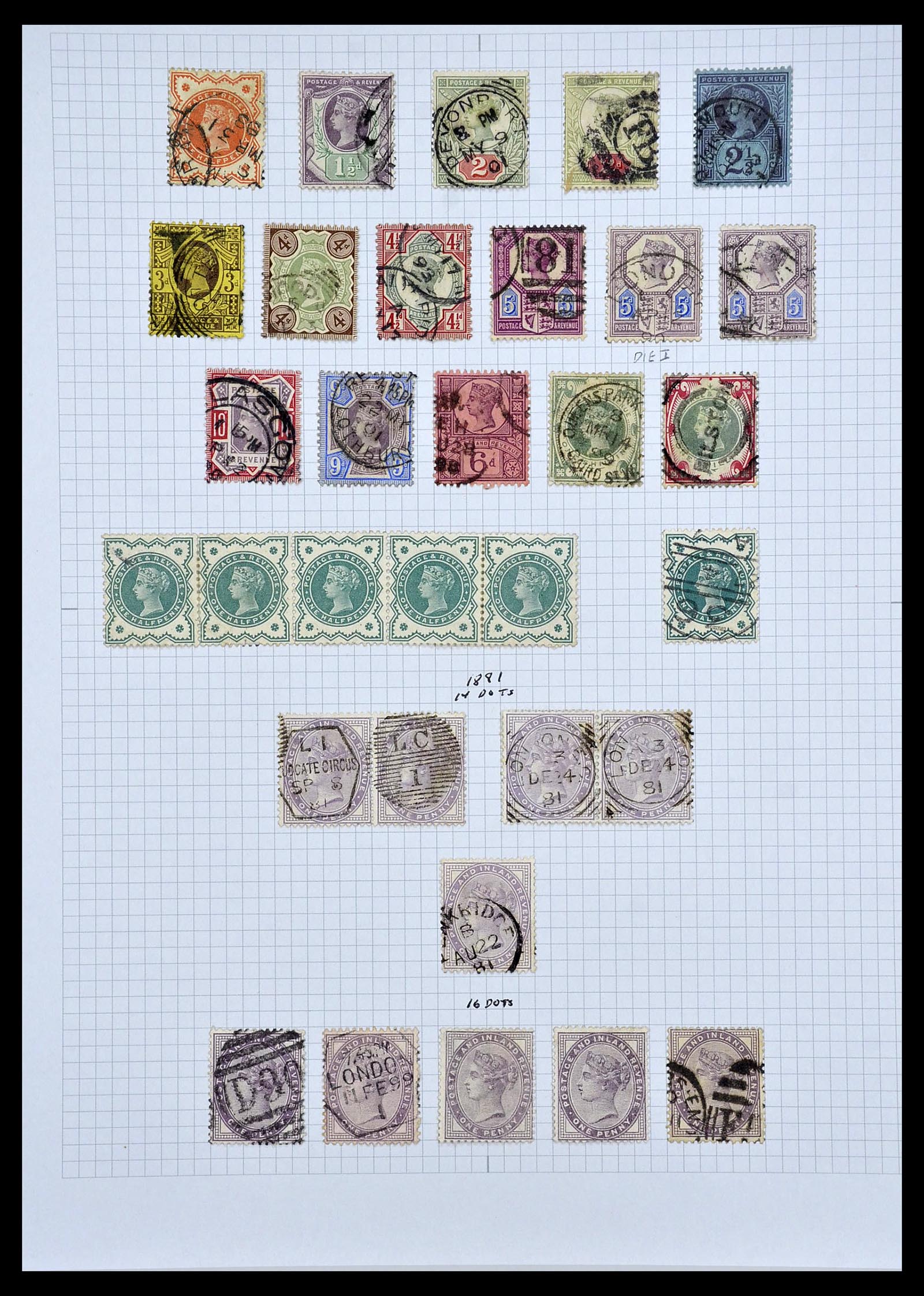 34635 031 - Postzegelverzameling 34635 Engeland 1840-1952.