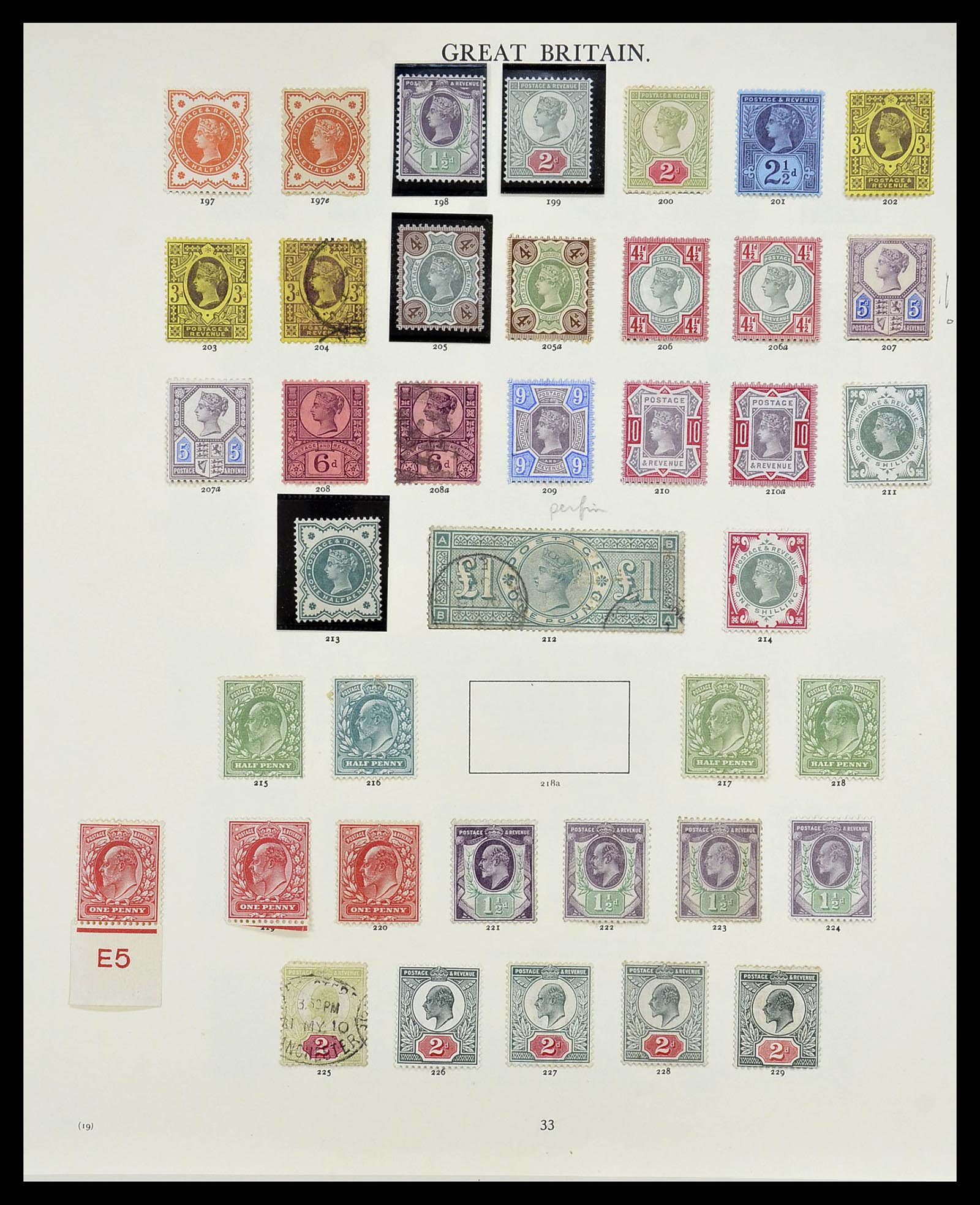 34635 032 - Postzegelverzameling 34635 Engeland 1840-1952.