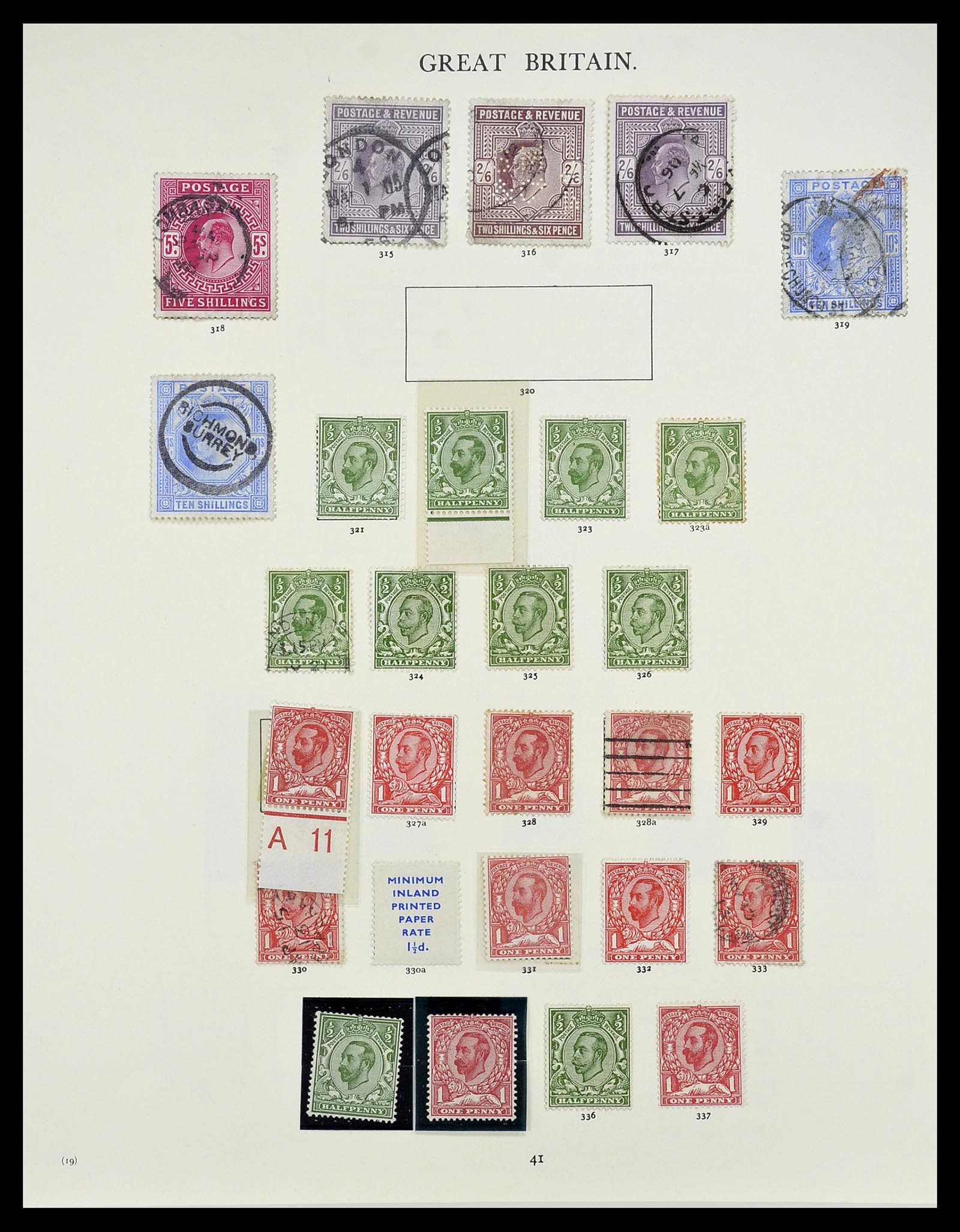 34635 036 - Postzegelverzameling 34635 Engeland 1840-1952.