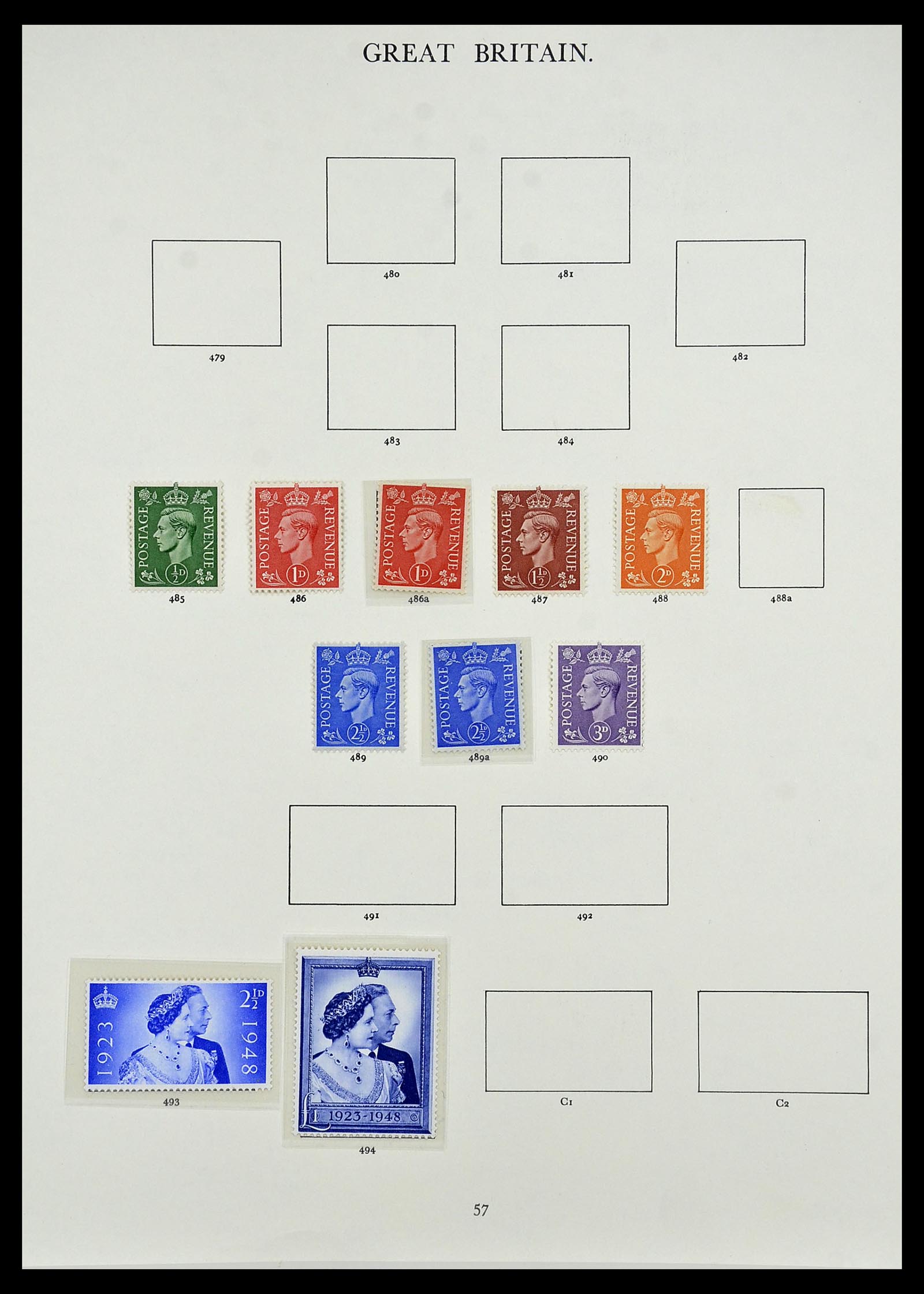 34635 043 - Postzegelverzameling 34635 Engeland 1840-1952.