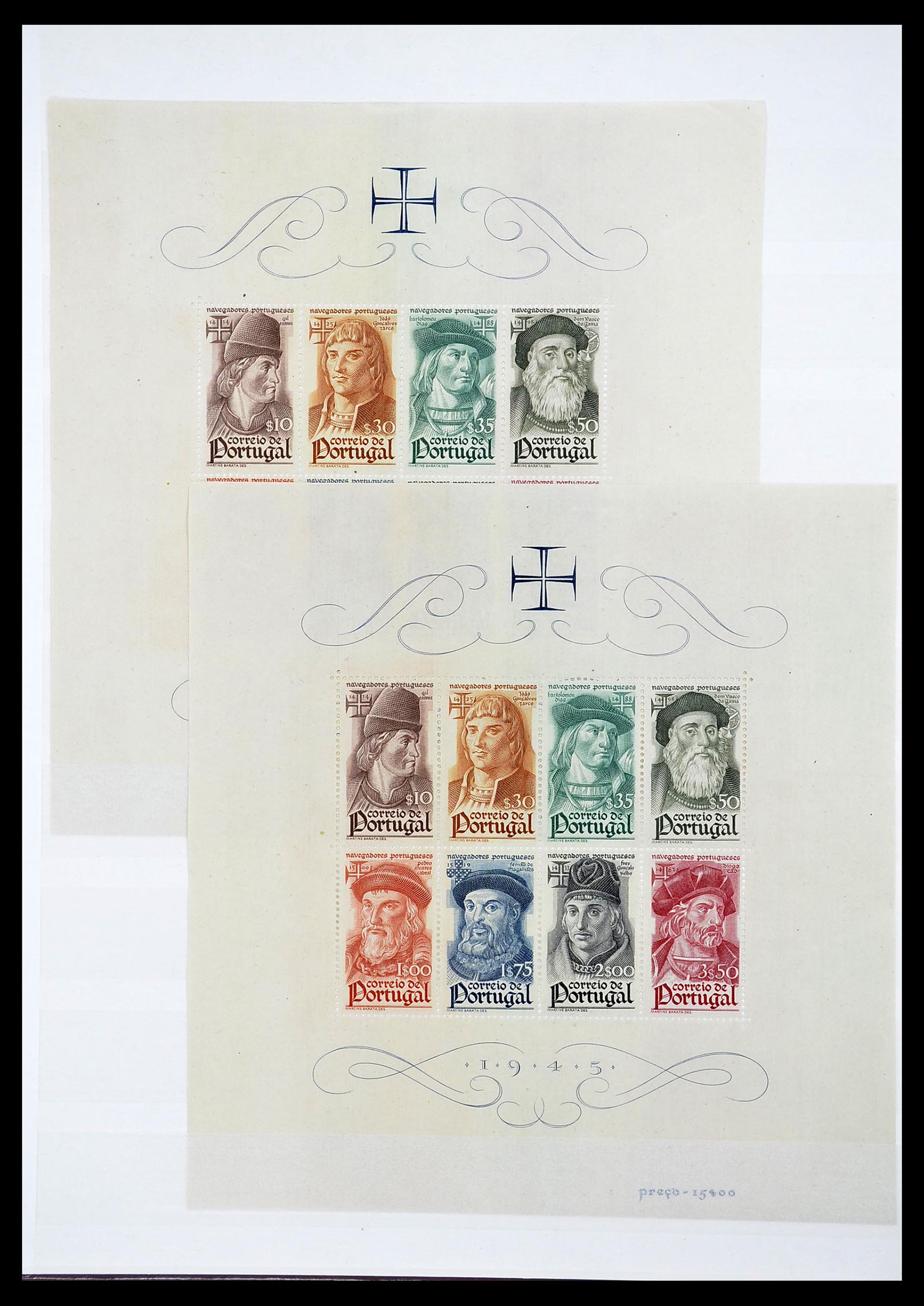 34638 006 - Postzegelverzameling 34638 Portugal blokken 1940-1946.