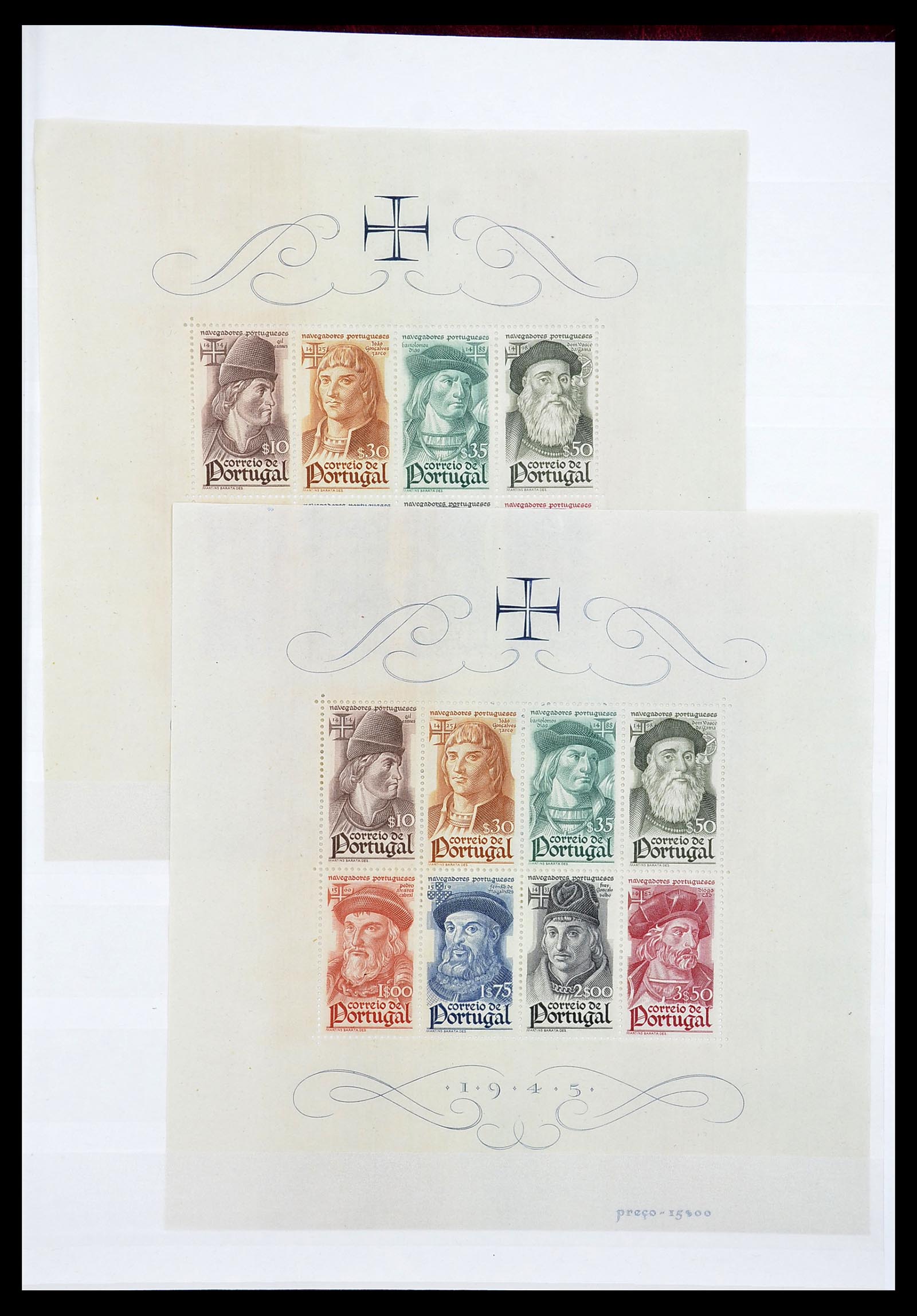 34638 007 - Postzegelverzameling 34638 Portugal blokken 1940-1946.