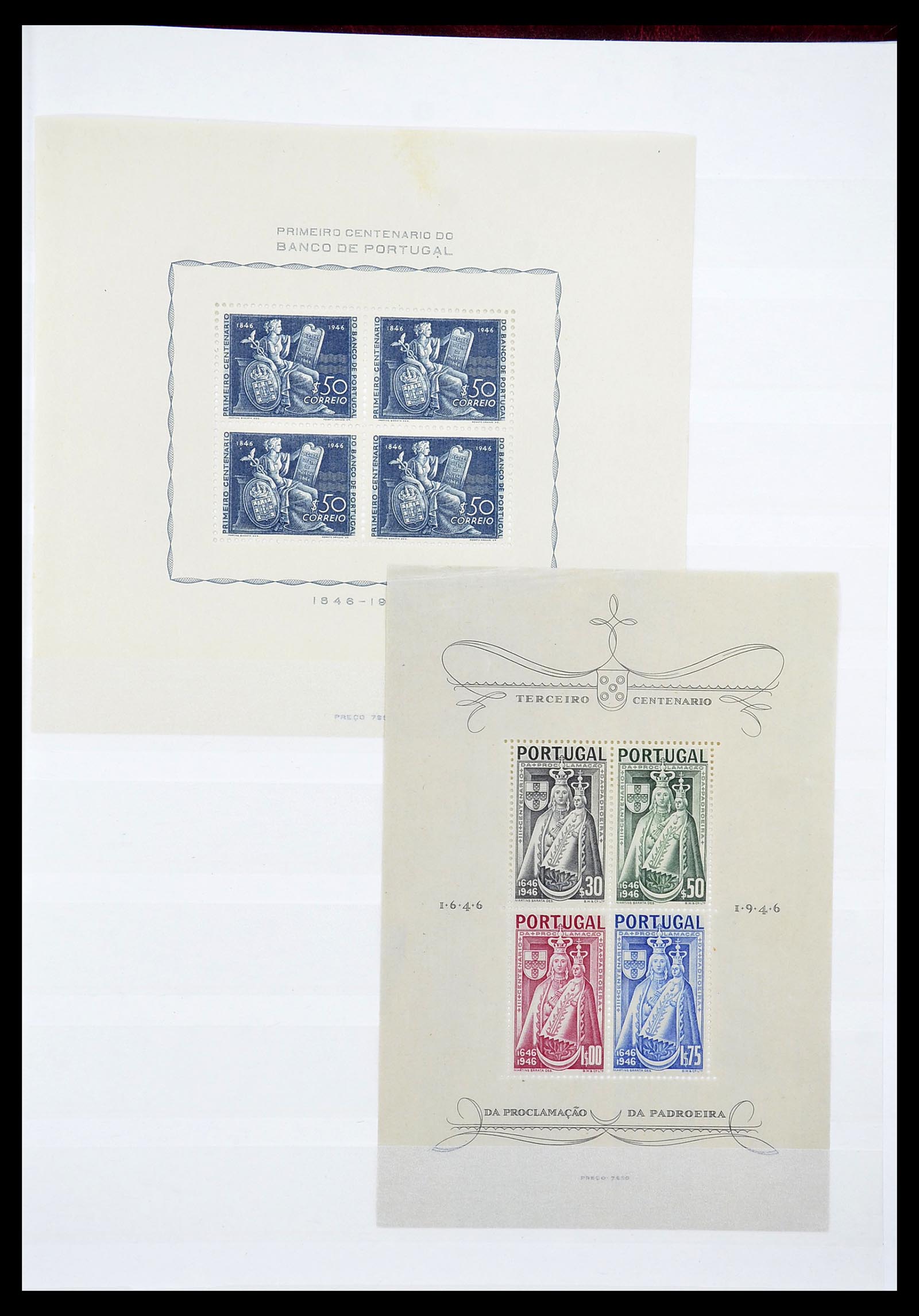 34638 008 - Postzegelverzameling 34638 Portugal blokken 1940-1946.