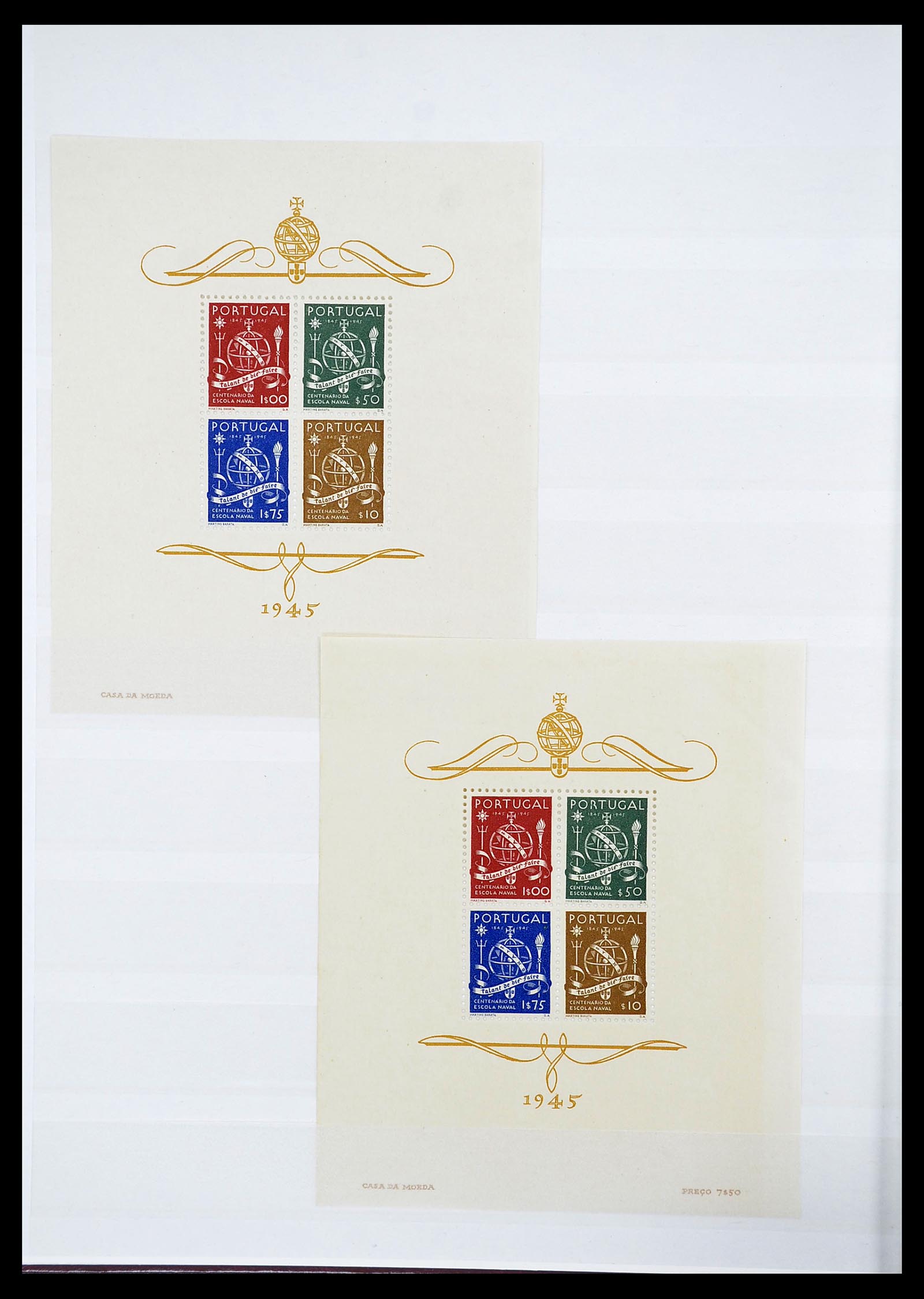 34638 009 - Postzegelverzameling 34638 Portugal blokken 1940-1946.