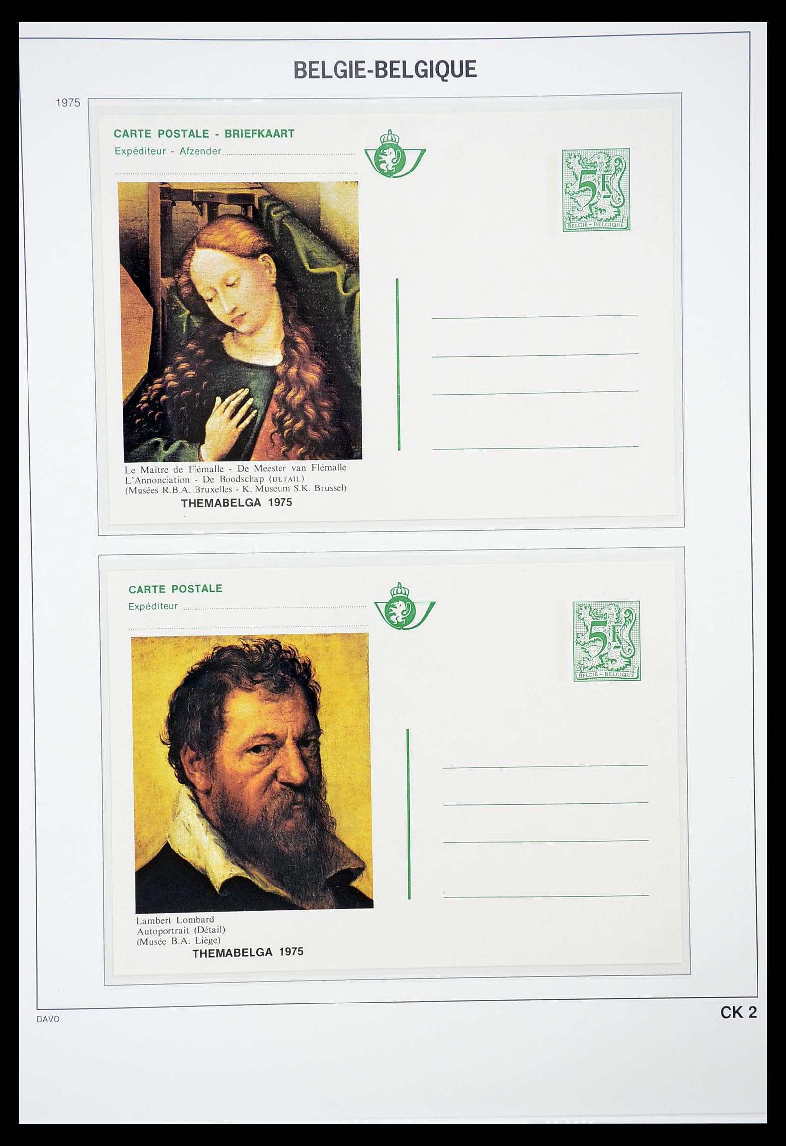 34639 002 - Postzegelverzameling 34639 België briefkaarten 1971-2010.