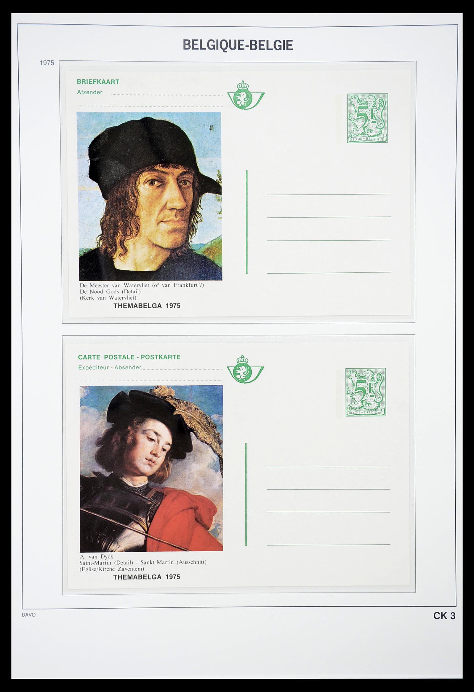 34639 003 - Postzegelverzameling 34639 België briefkaarten 1971-2010.