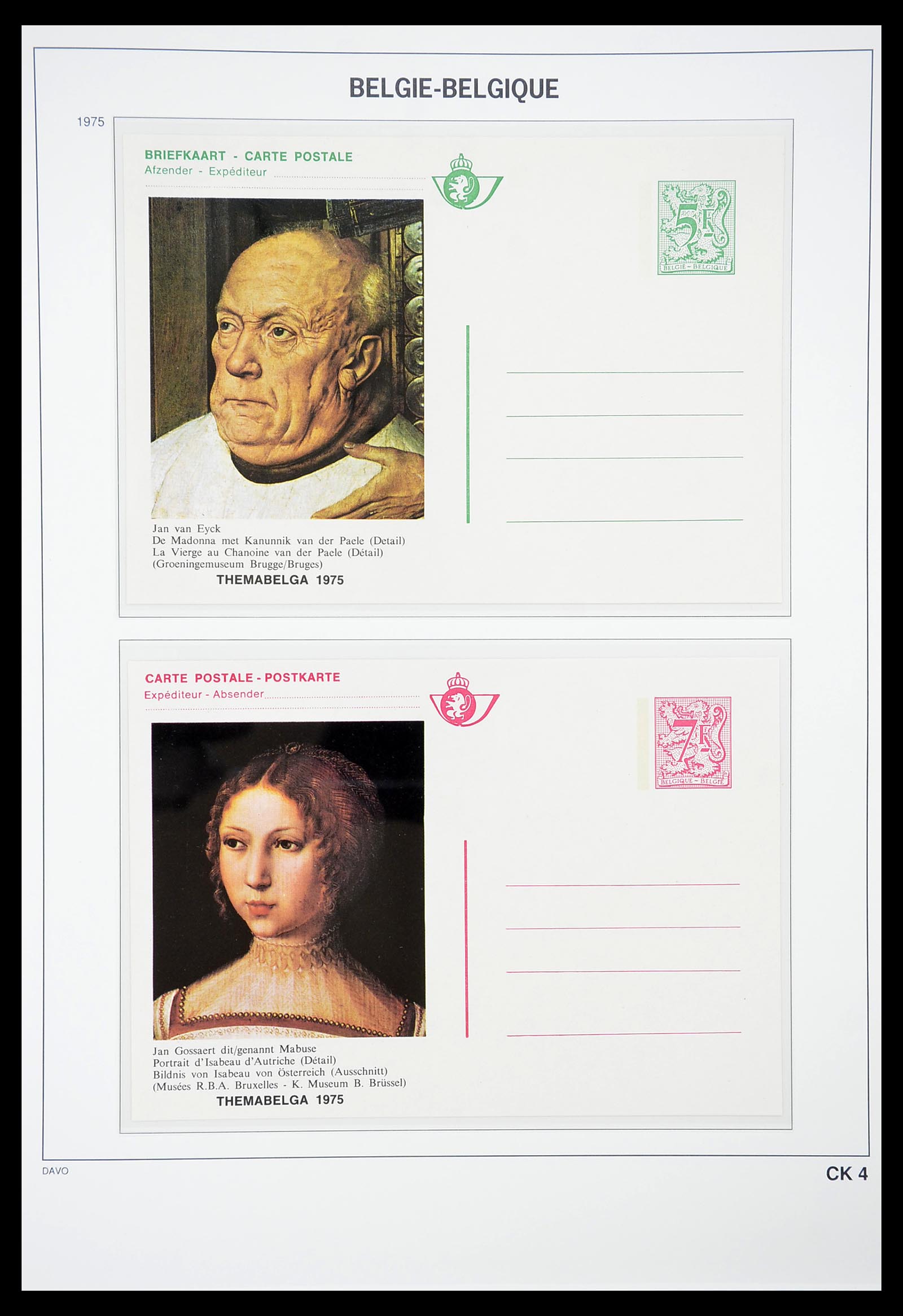 34639 004 - Postzegelverzameling 34639 België briefkaarten 1971-2010.