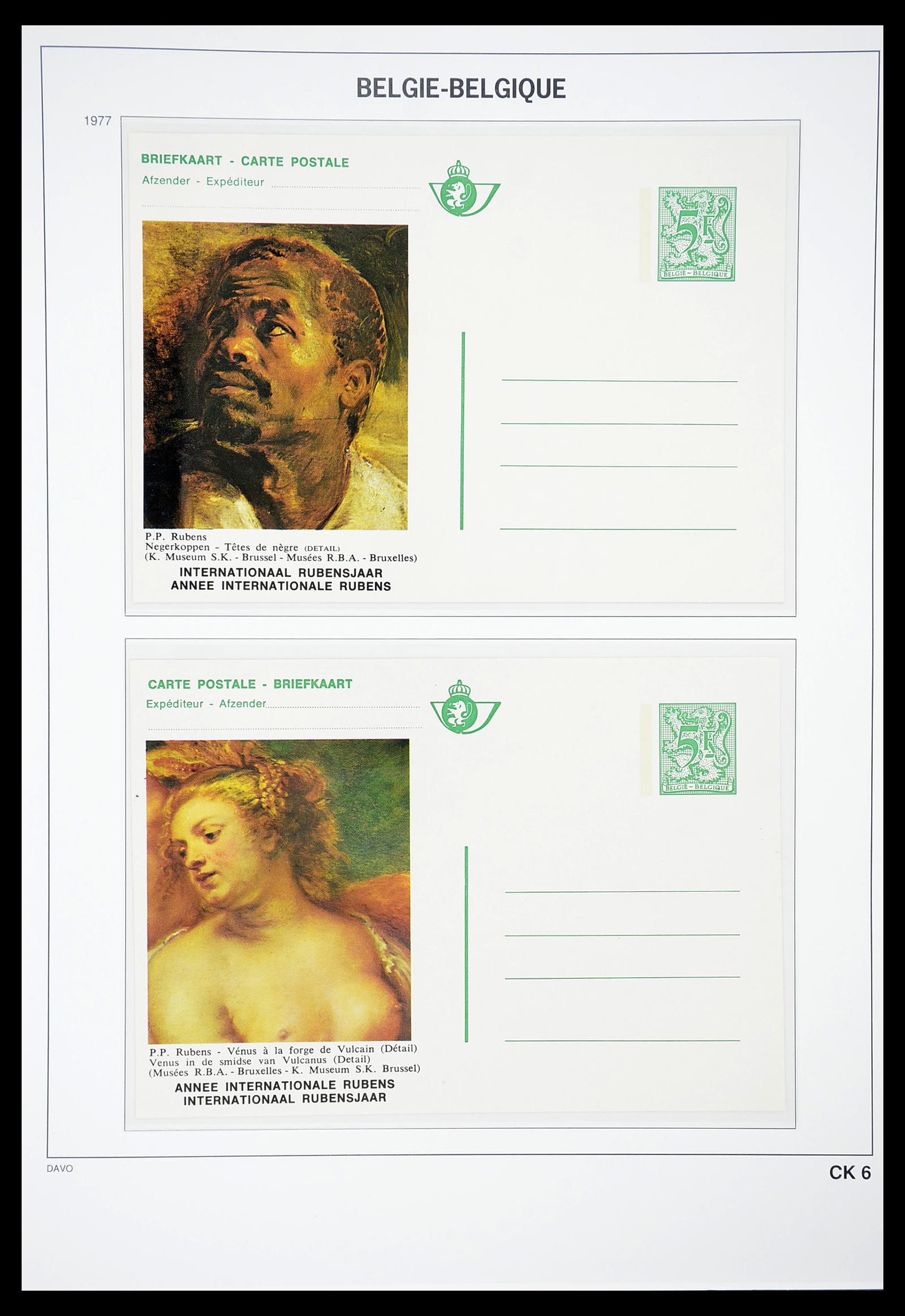 34639 006 - Postzegelverzameling 34639 België briefkaarten 1971-2010.