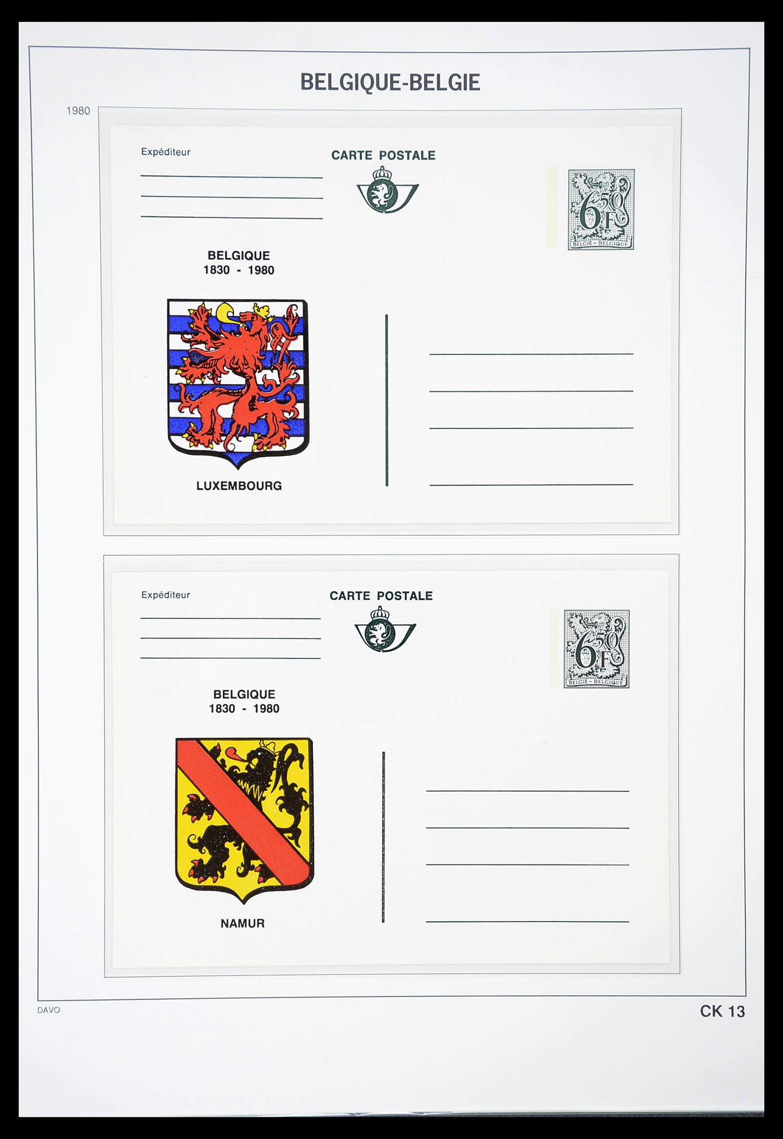 34639 013 - Stamp Collection 34639 Belgium postal cards 1971-2010.