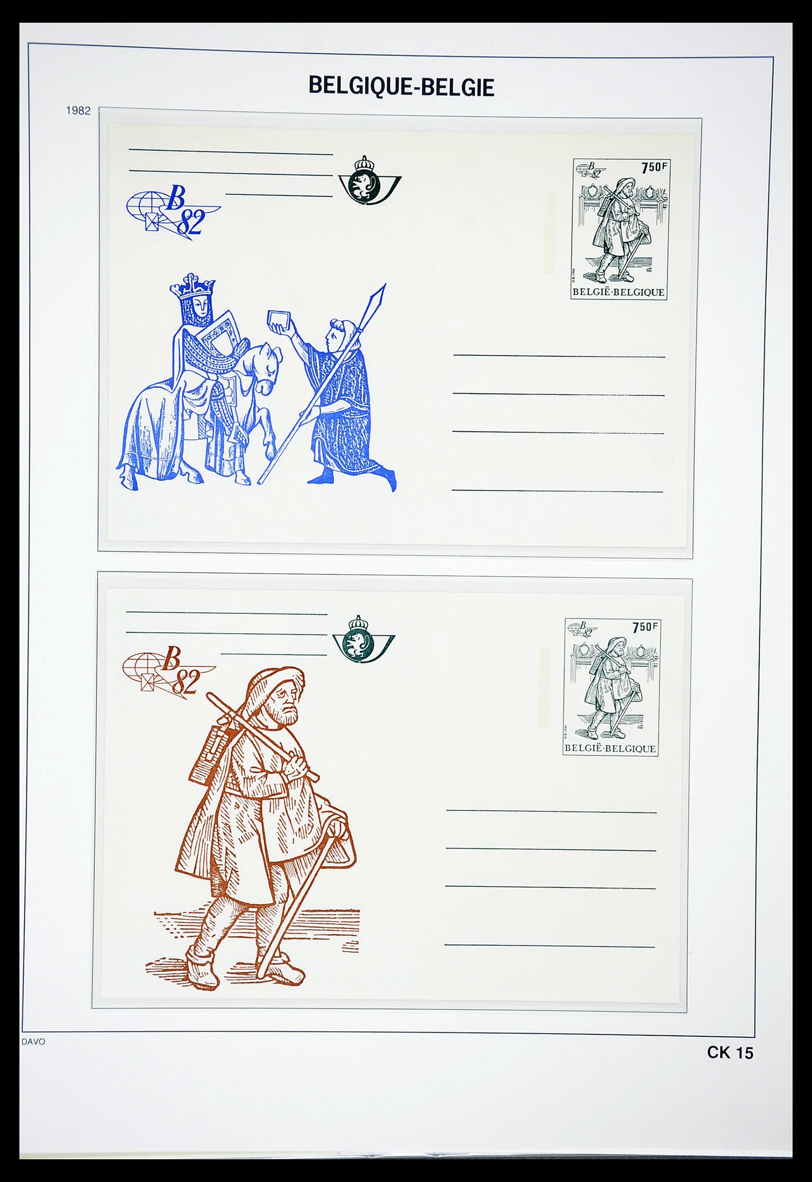 34639 015 - Postzegelverzameling 34639 België briefkaarten 1971-2010.