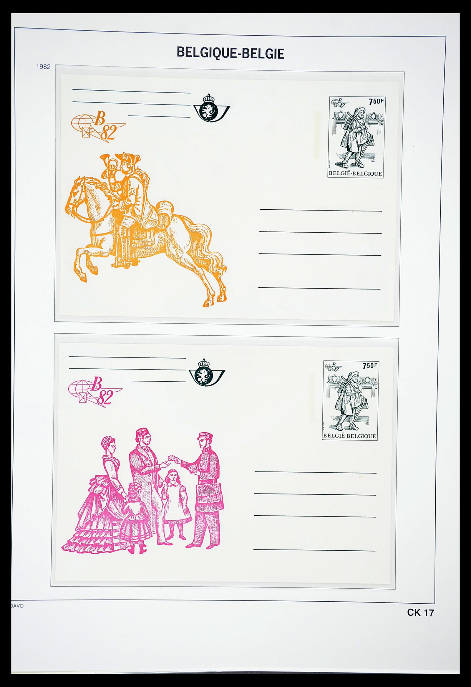 34639 017 - Postzegelverzameling 34639 België briefkaarten 1971-2010.
