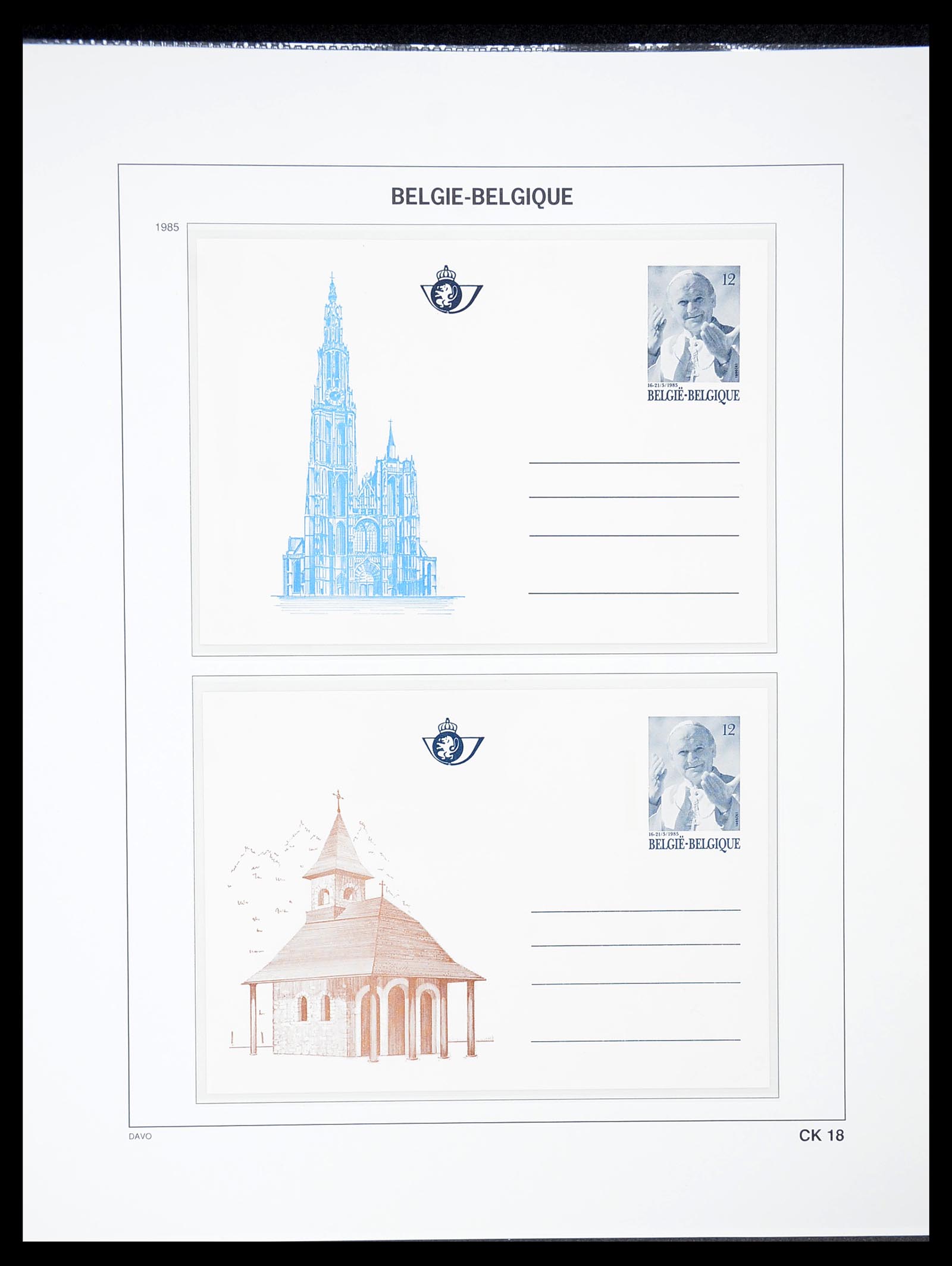 34639 019 - Postzegelverzameling 34639 België briefkaarten 1971-2010.