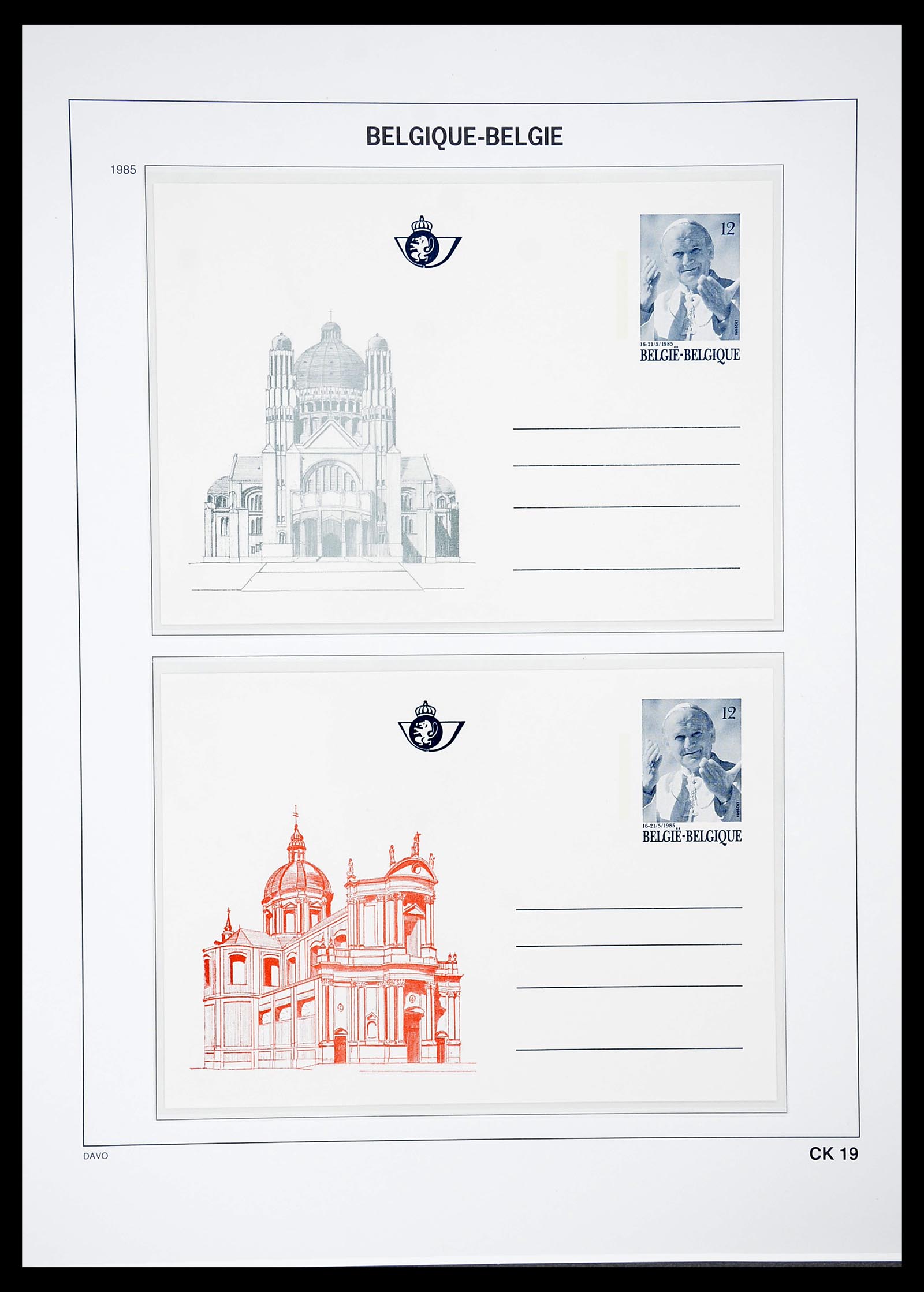 34639 020 - Postzegelverzameling 34639 België briefkaarten 1971-2010.